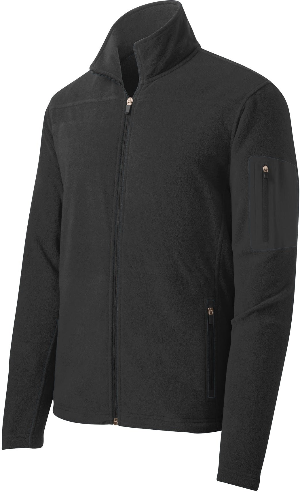 Port Authority Summit Fleece Full-Zip Jacket-Regular-Port Authority-Black/Black-S-Thread Logic