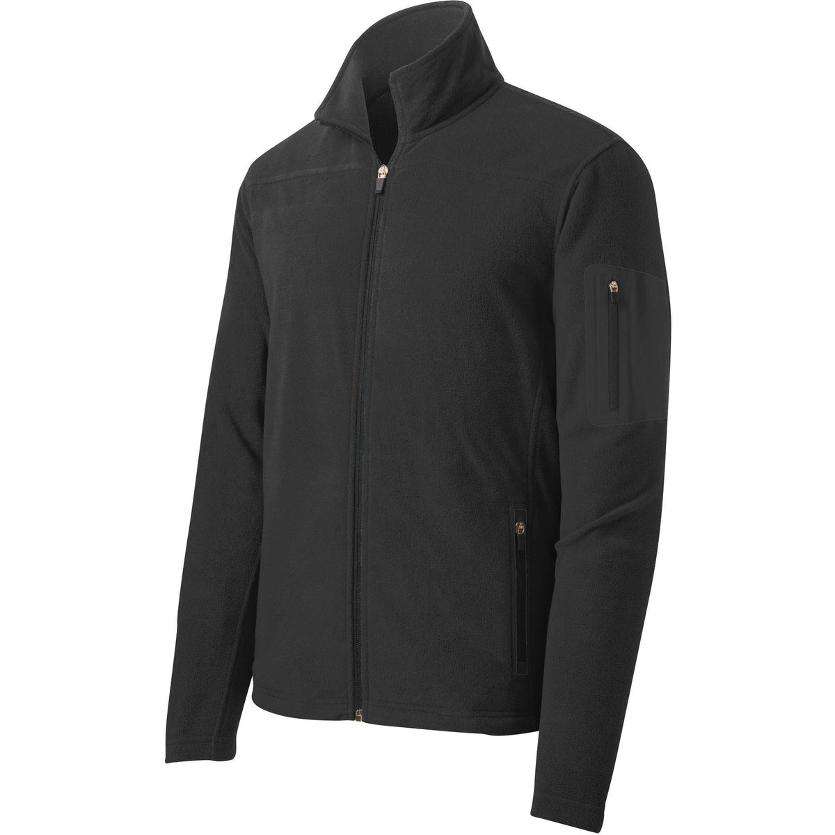no-logo Port Authority Summit Fleece Full-Zip Jacket-Regular-Port Authority-Black/Black-S-Thread Logic