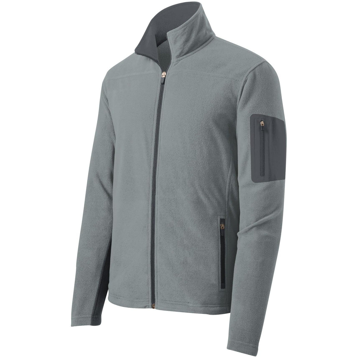 no-logo Port Authority Summit Fleece Full-Zip Jacket-Regular-Port Authority-Frost Grey/Magnet-S-Thread Logic