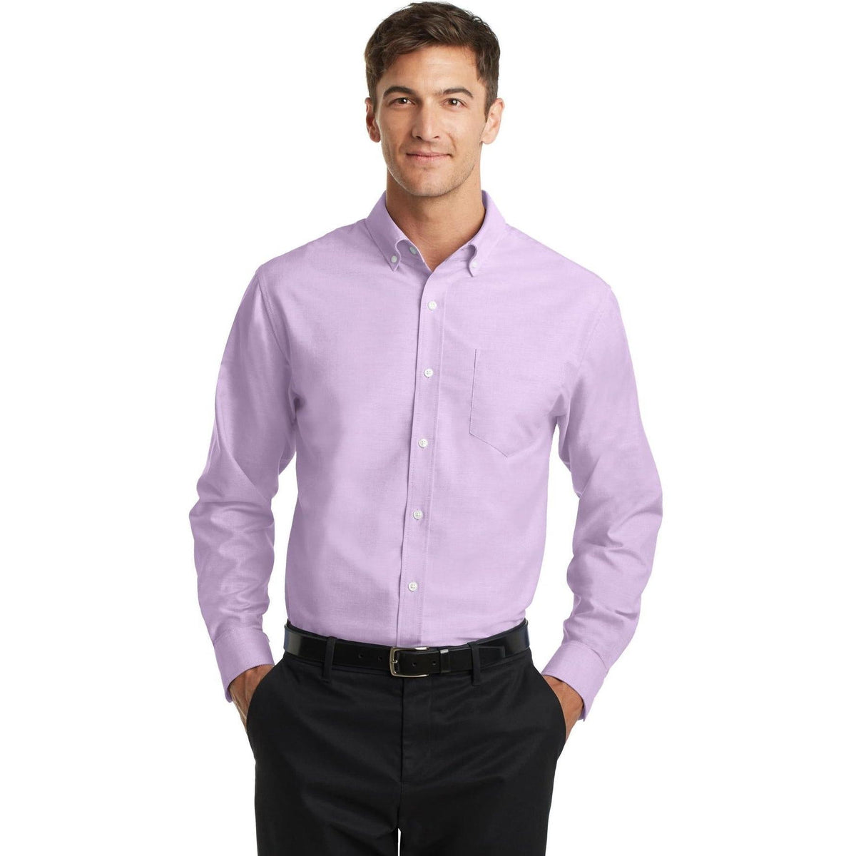 no-logo Port Authority SuperPro Oxford Shirt-Dress Shirts-Port Authority-Thread Logic