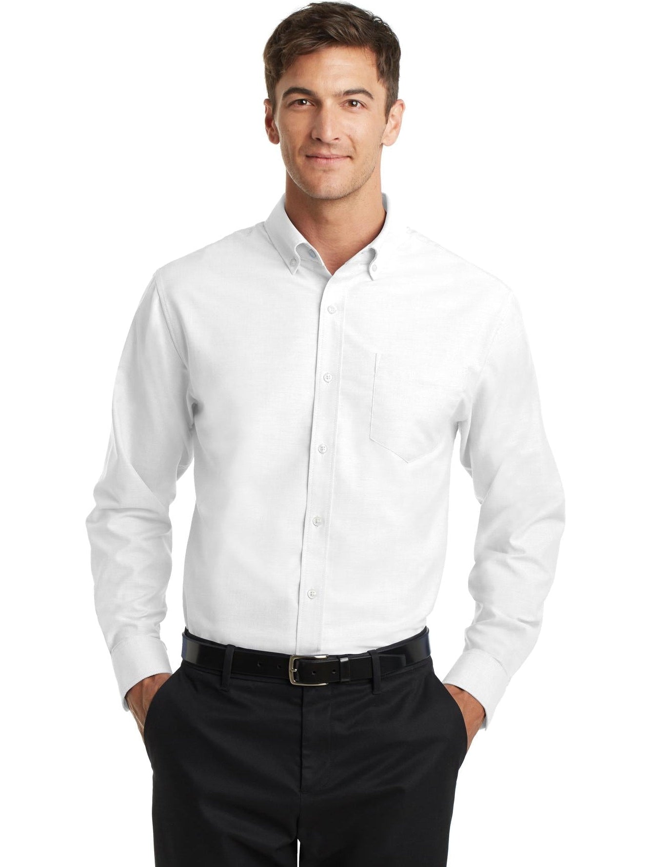 no-logo Port Authority SuperPro Oxford Shirt-Regular-Port Authority-Thread Logic