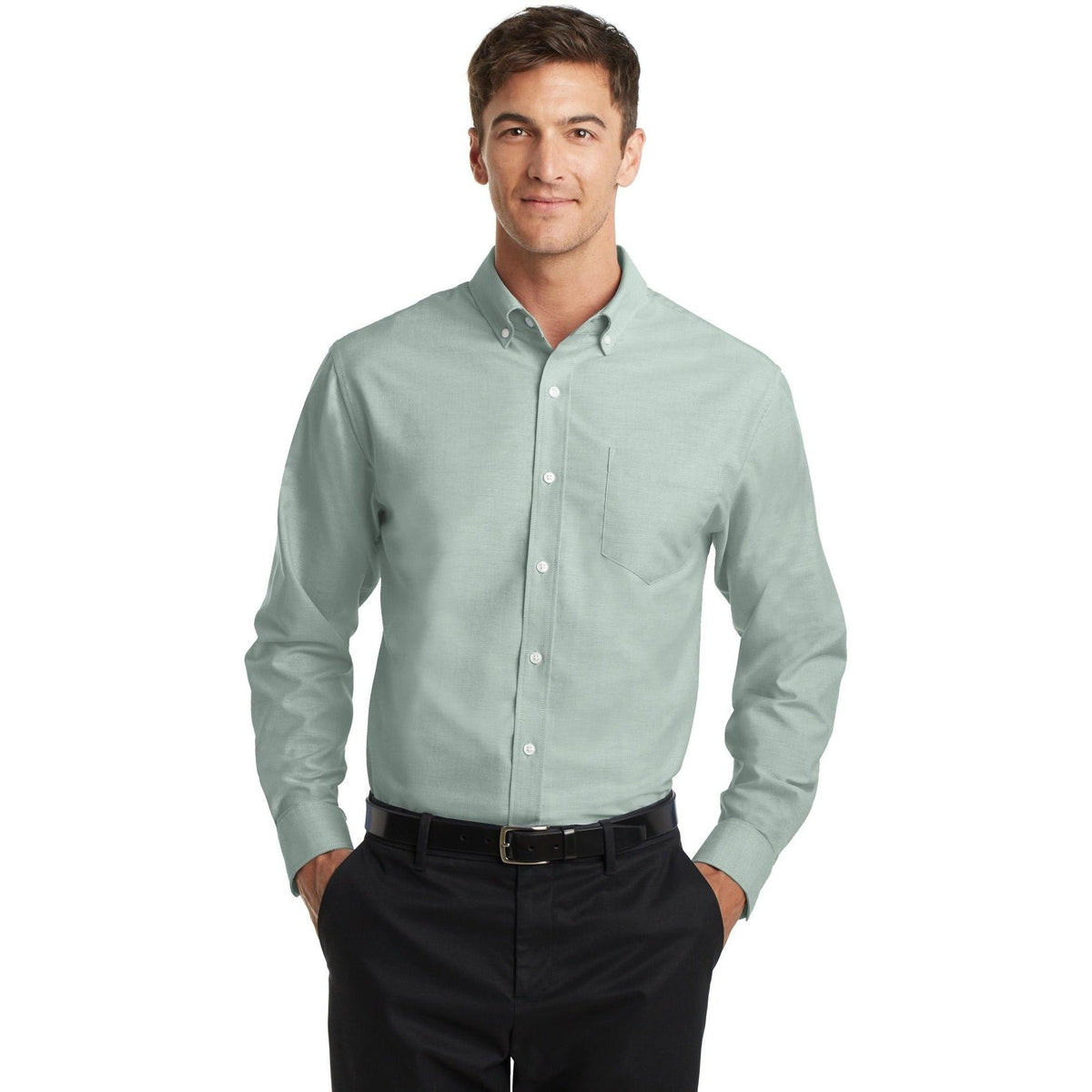 no-logo Port Authority SuperPro Oxford Shirt-Dress Shirts-Port Authority-Thread Logic