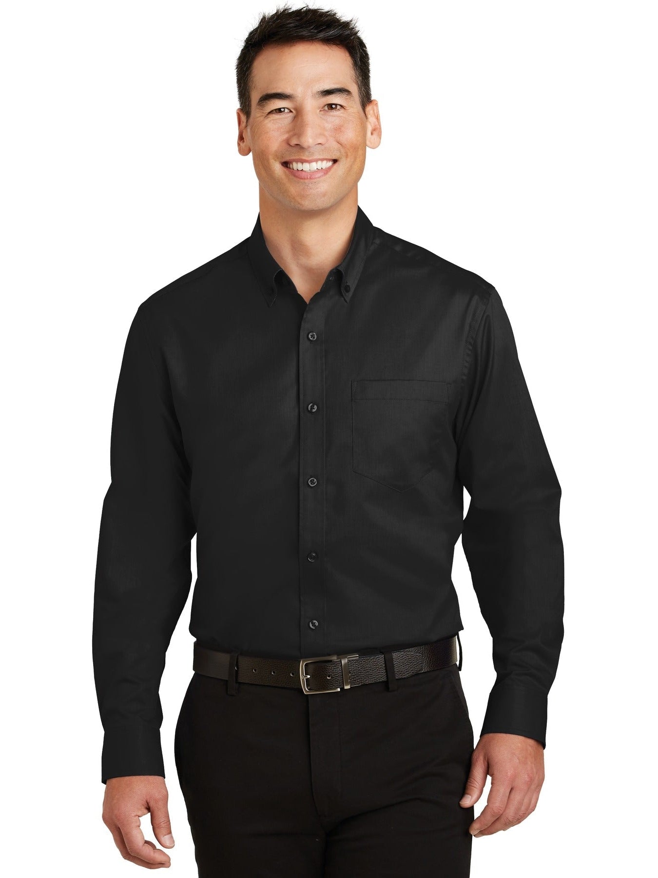 no-logo Port Authority Superpro Twill Shirt-Regular-Port Authority-Thread Logic