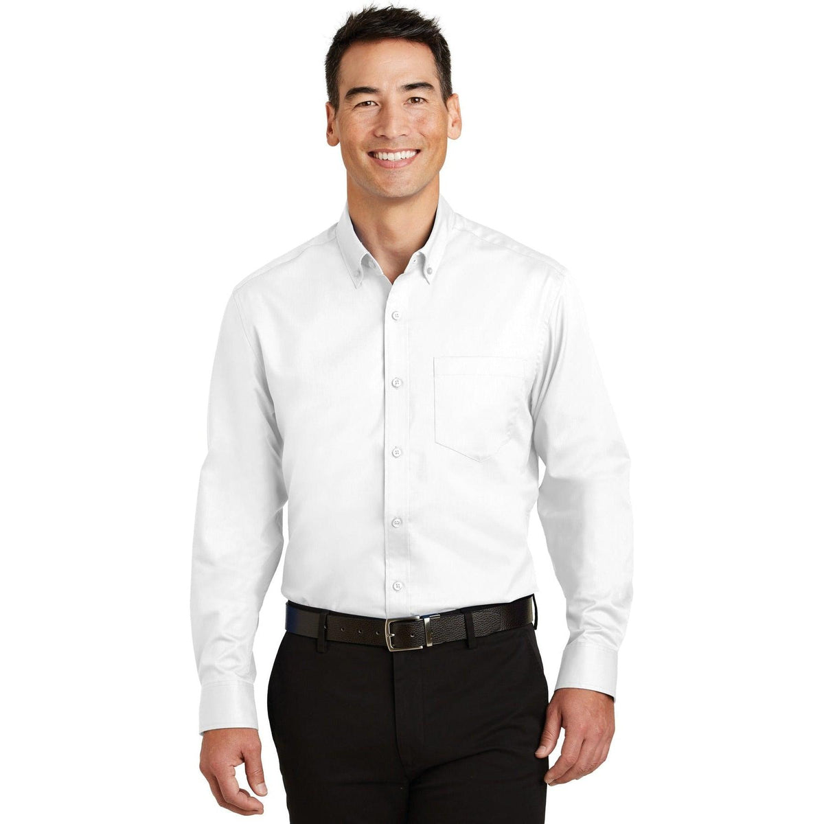 no-logo Port Authority Superpro Twill Shirt-Regular-Port Authority-Thread Logic