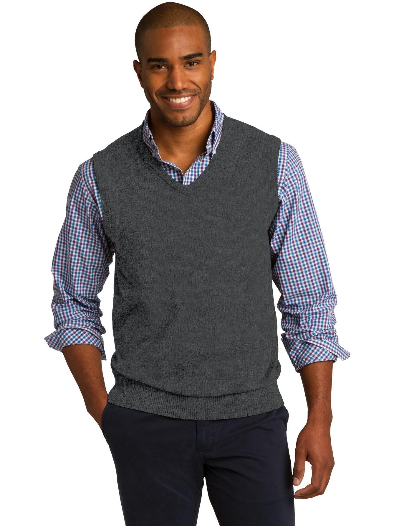 no-logo Port Authority Sweater Vest-Regular-Port Authority-Thread Logic