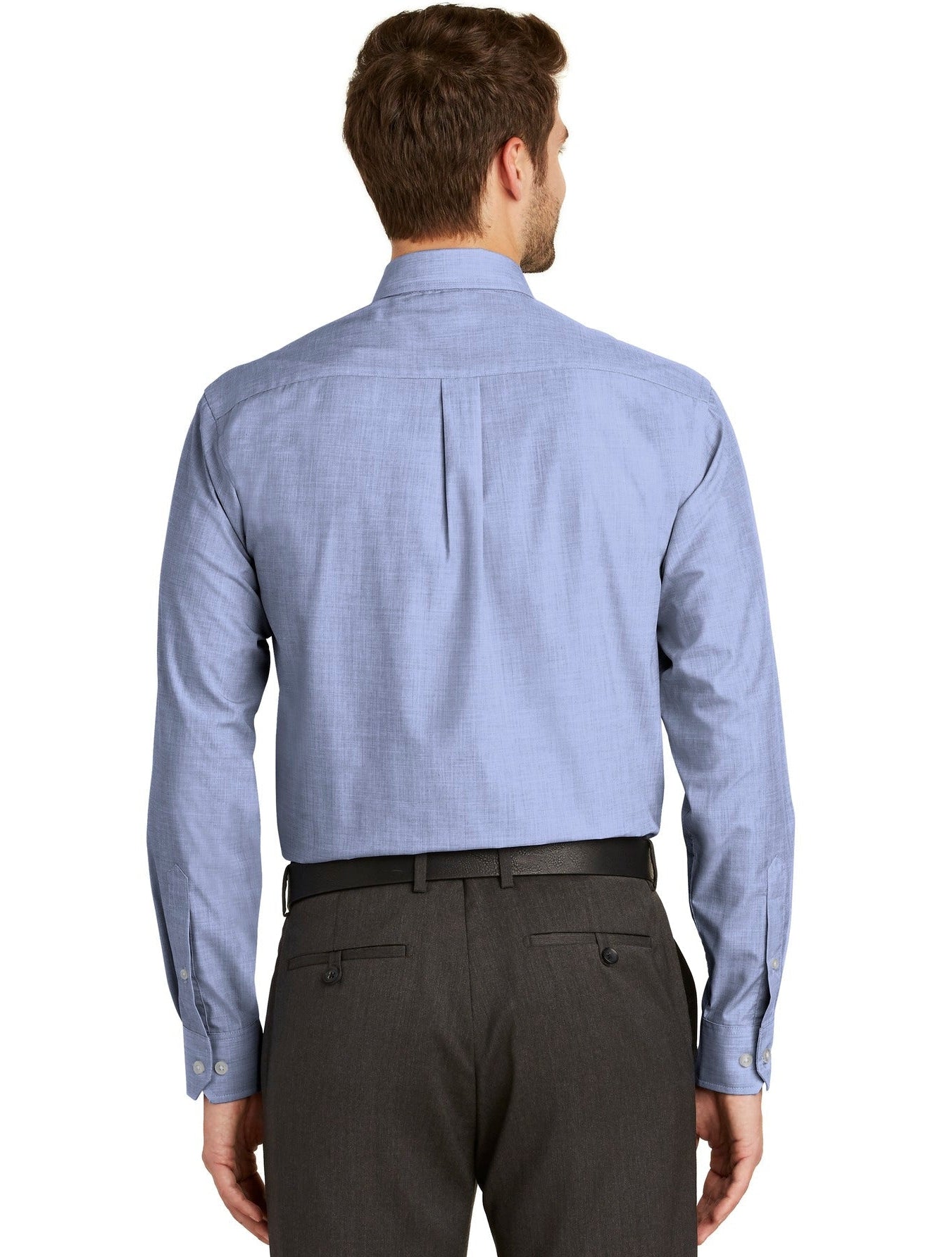 no-logo Port Authority Tall Crosshatch Easy Care Shirt-Regular-Port Authority-Thread Logic