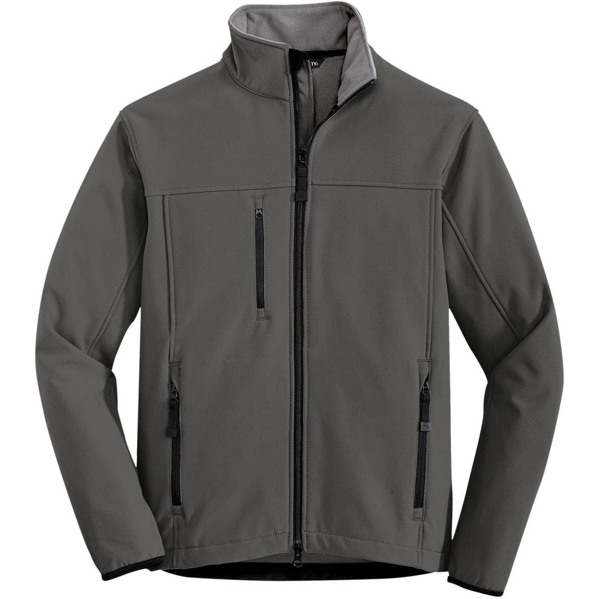 no-logo Port Authority Tall Glacier Soft Shell Jacket-Regular-Port Authority-Smoke Grey/Chrome-LT-Thread Logic