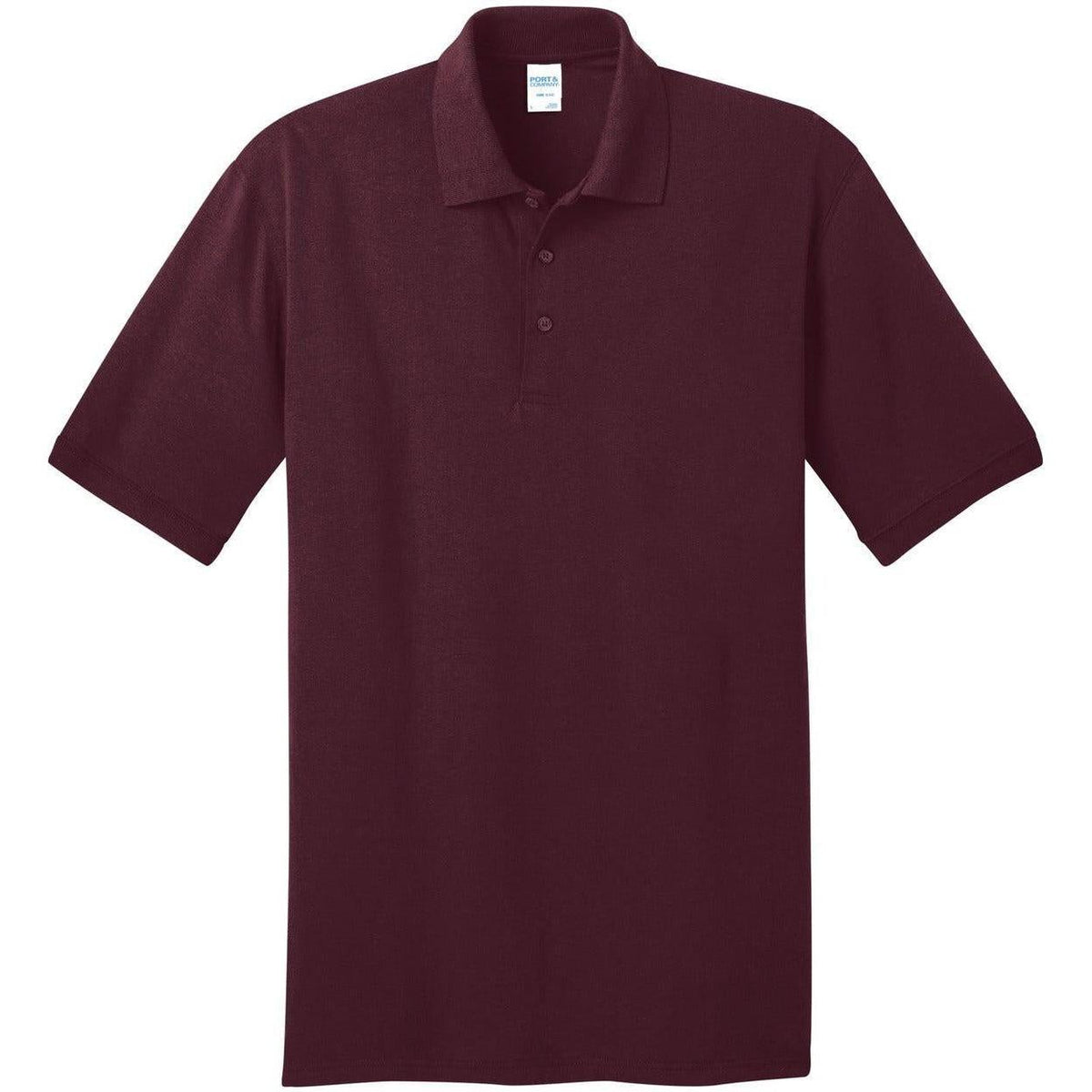 logo-left Port Authority Tall Jersey Knit Polo-Regular-Port Authority-Athletic Maroon-LT-Thread Logic