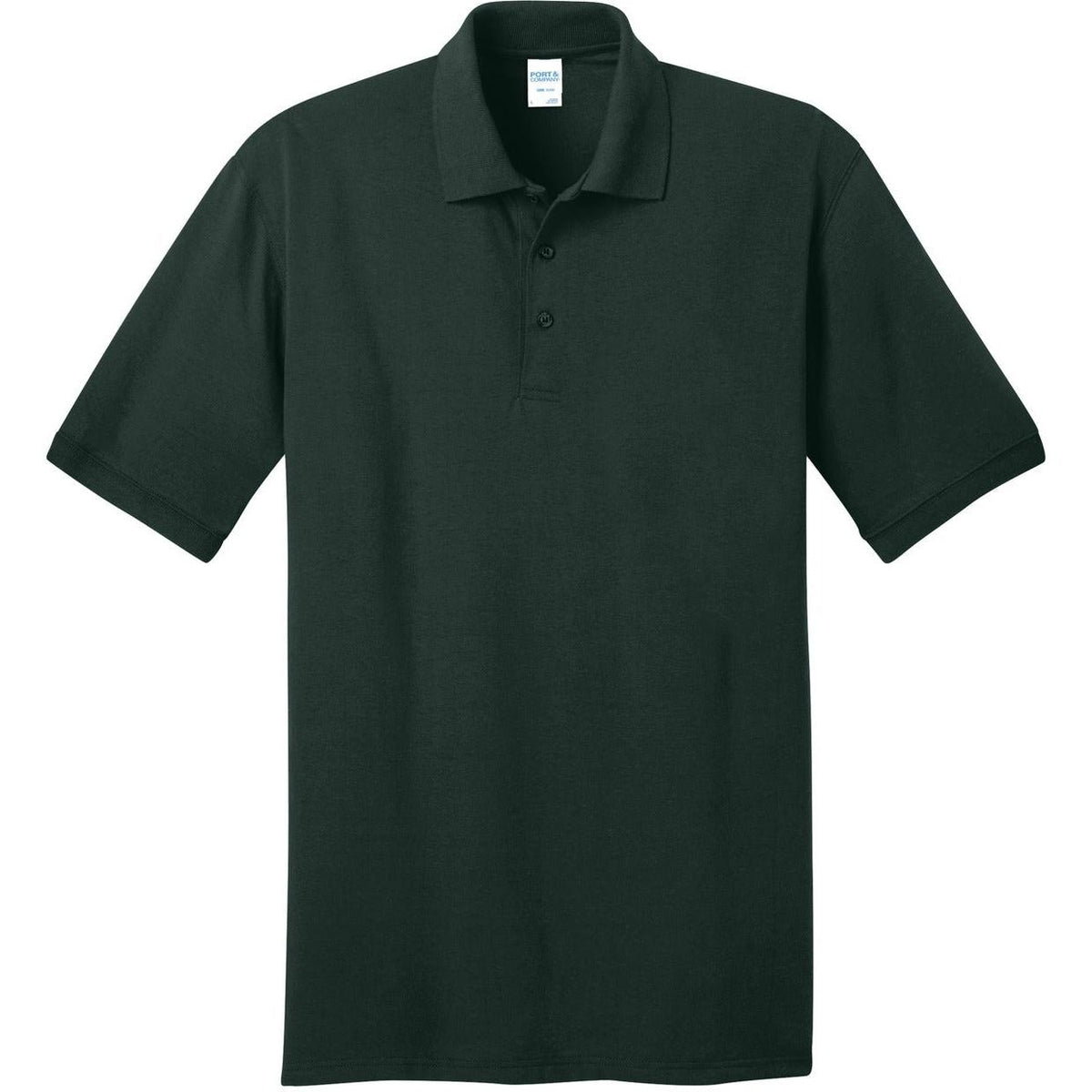 logo-left Port Authority Tall Jersey Knit Polo-Regular-Port Authority-Dark Green-LT-Thread Logic