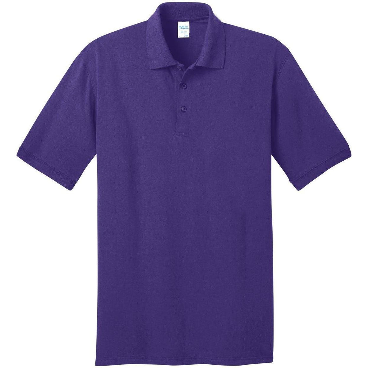logo-left Port Authority Tall Jersey Knit Polo-Regular-Port Authority-Purple-LT-Thread Logic