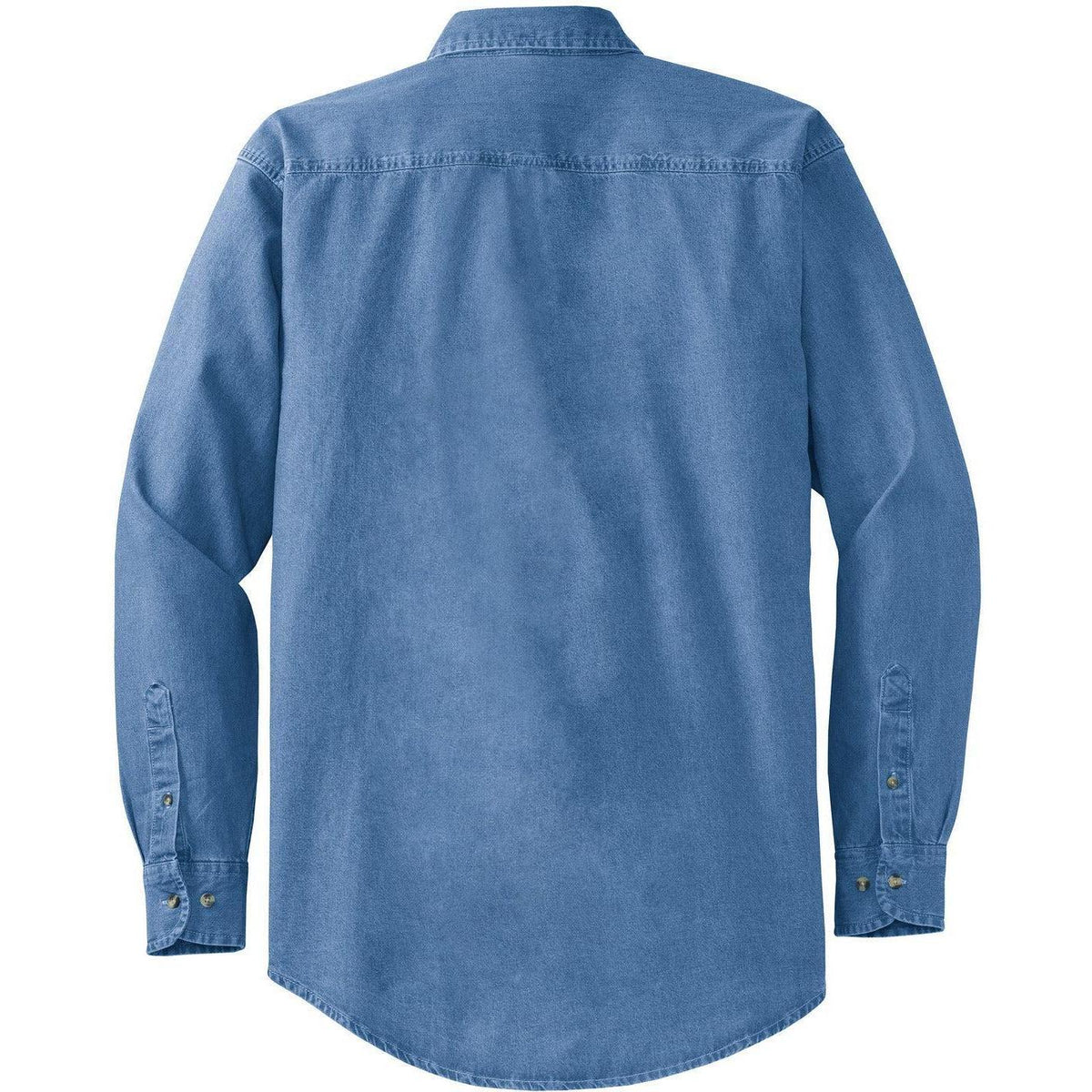 no-logo Port Authority Tall Long Sleeve Denim Shirt-Dress Shirts-Port Authority-Thread Logic