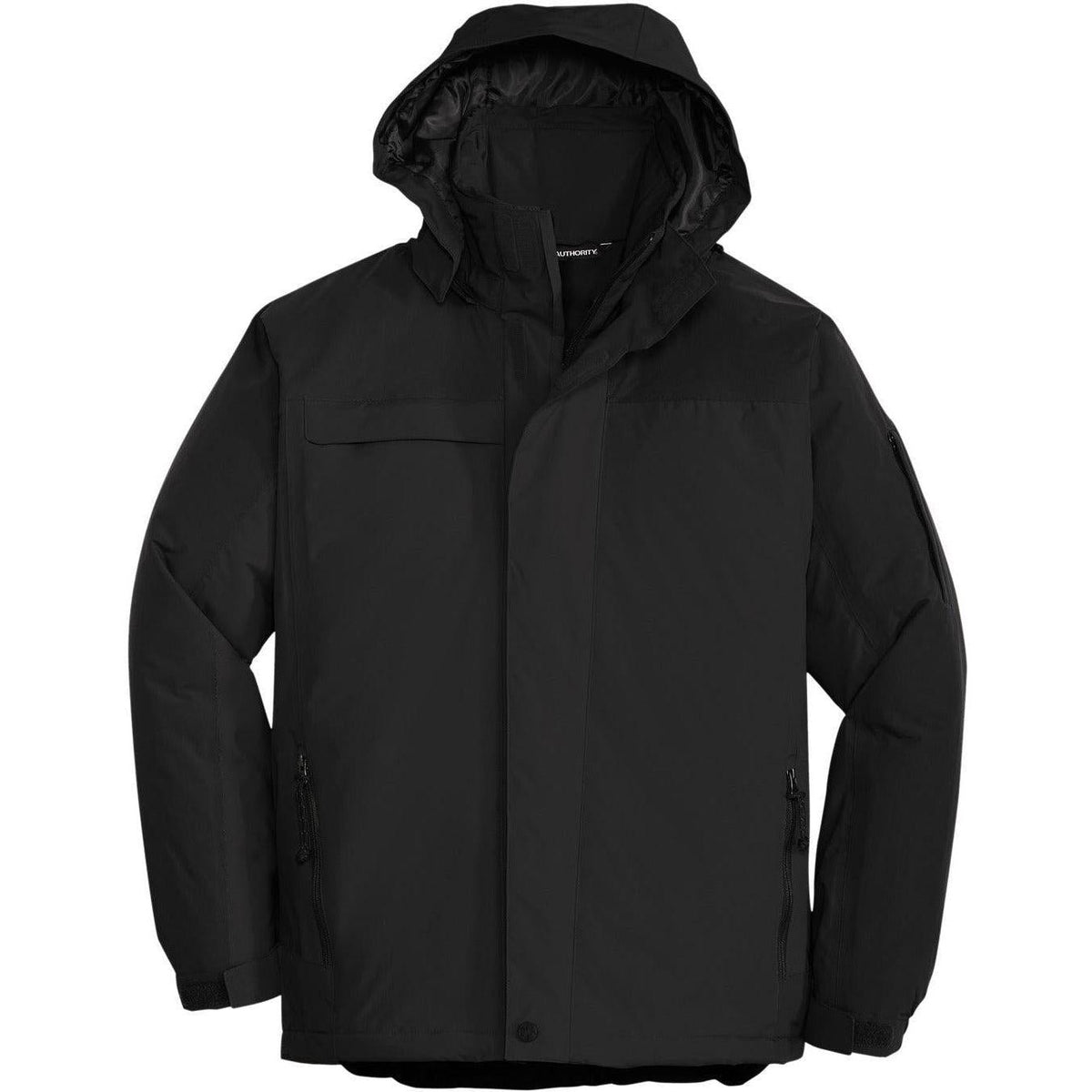 no-logo Port Authority Tall Nootka Jacket-Regular-Port Authority-Black/Black-LT-Thread Logic
