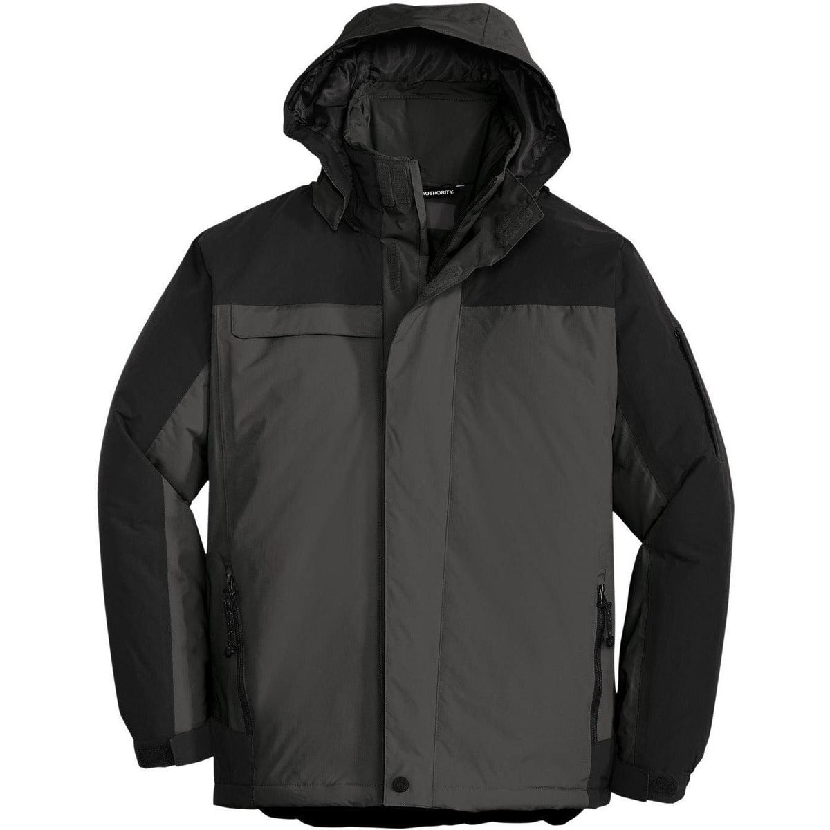 no-logo Port Authority Tall Nootka Jacket-Regular-Port Authority-Graphite/Black-LT-Thread Logic