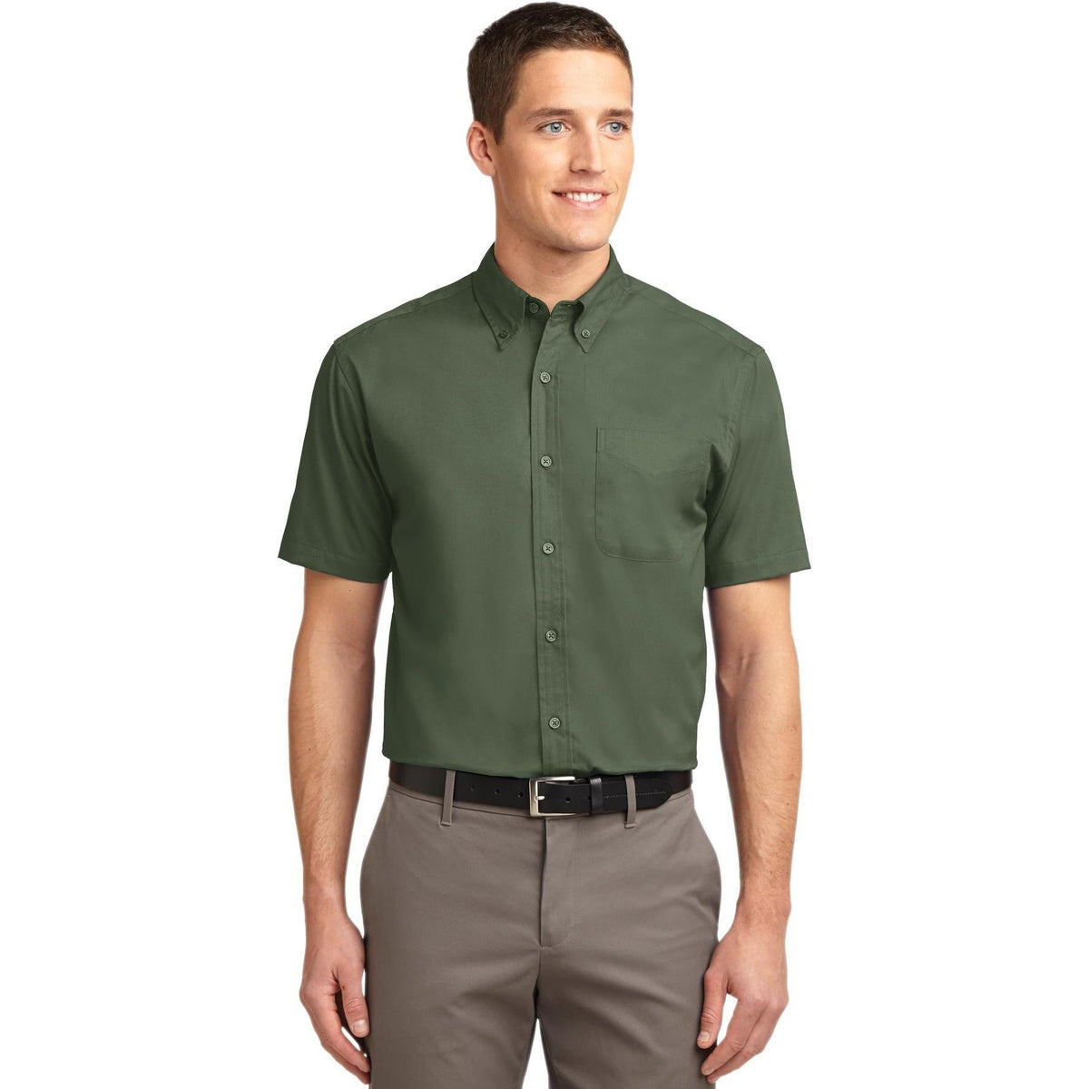 no-logo Port Authority Tall Short Sleeve Easy Care Shirt-Dress Shirts-Port Authority-Thread Logic