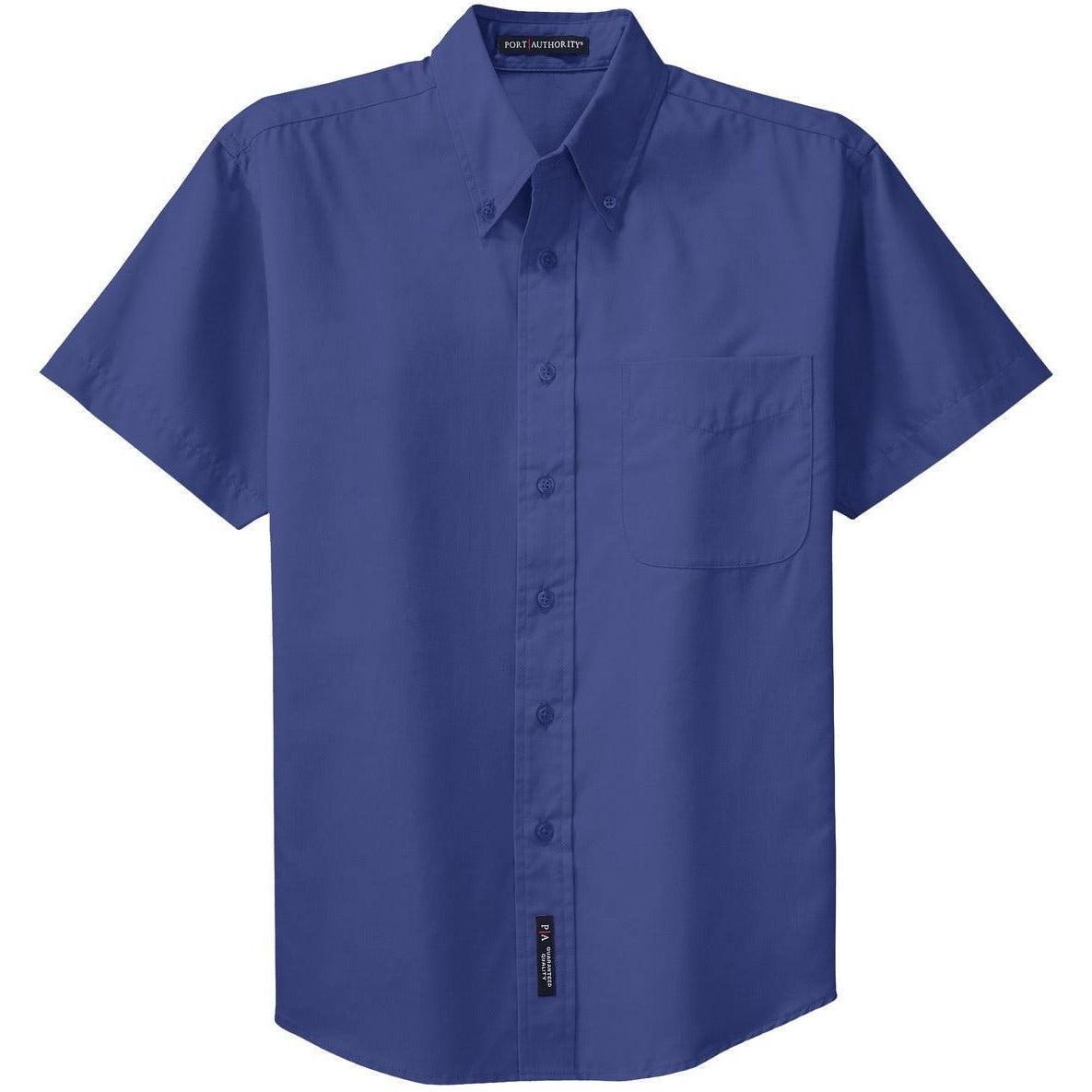 no-logo Port Authority Tall Short Sleeve Easy Care Shirt-Dress Shirts-Port Authority-Mediterranean Blue-LT-Thread Logic