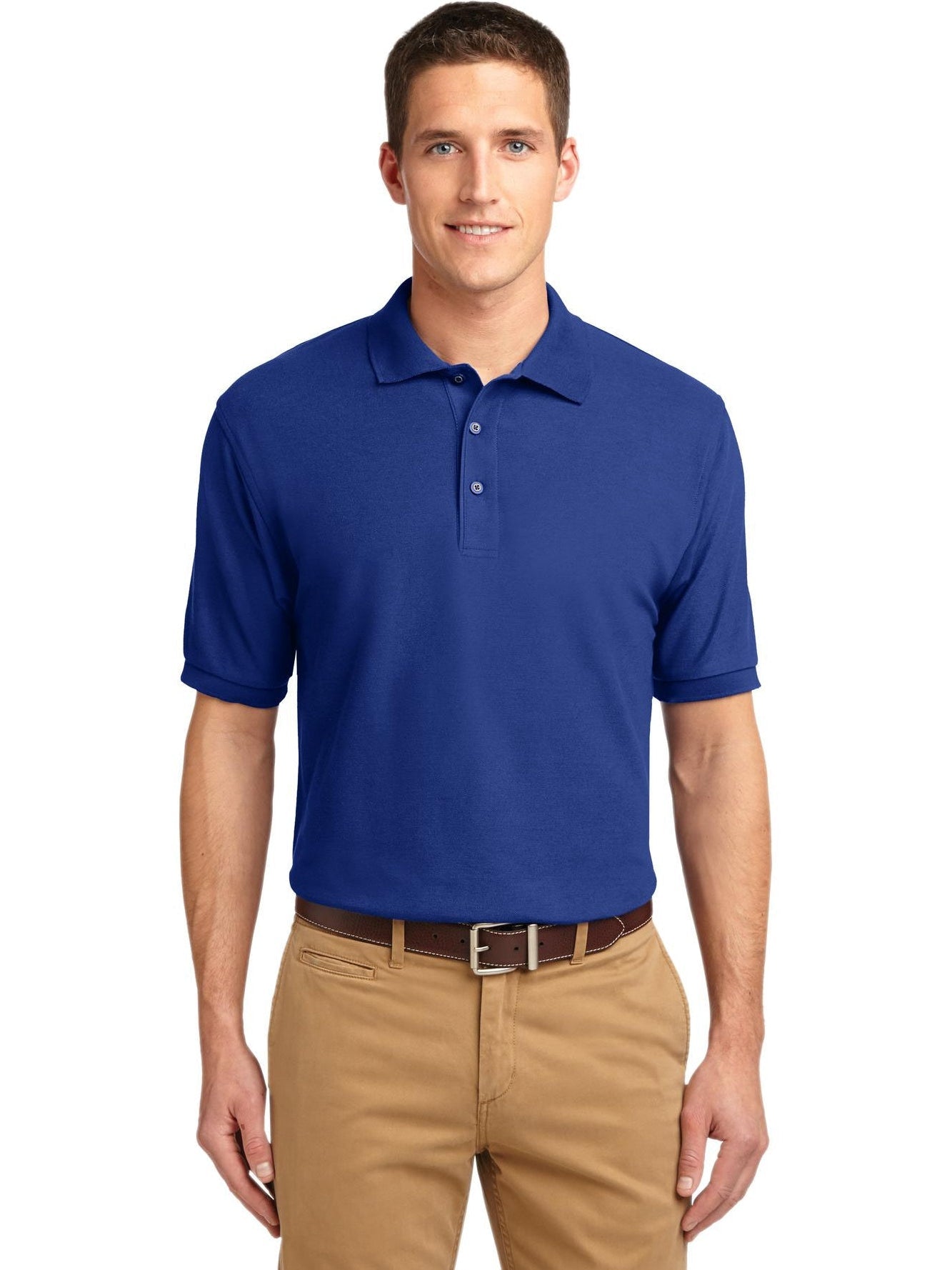 no-logo Port Authority Tall Silk Touch Polo Shirt-Regular-Port Authority-Thread Logic