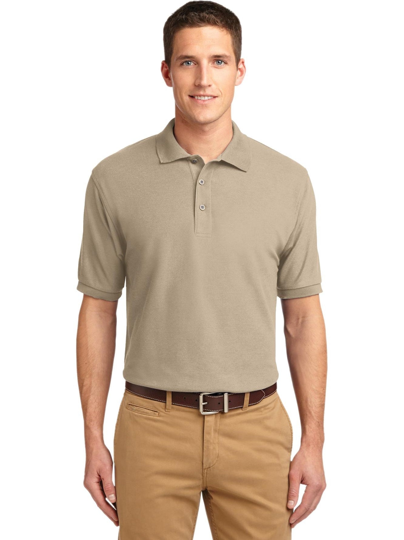 no-logo Port Authority Tall Silk Touch Polo Shirt-Regular-Port Authority-Thread Logic