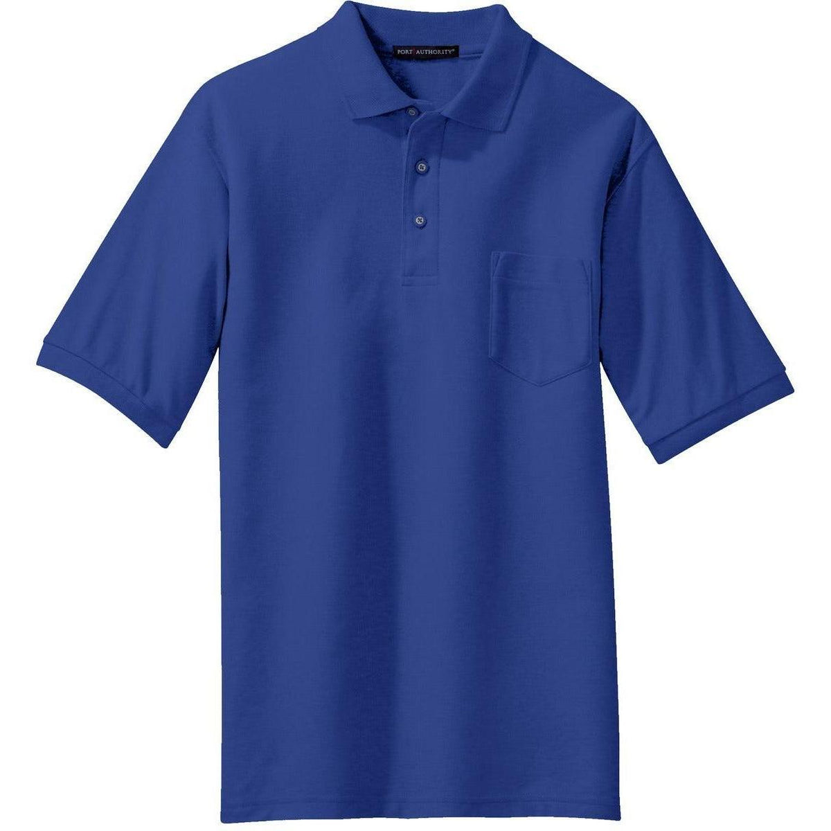 no-logo Port Authority Tall Silk Touch Polo with Pocket-Regular-Port Authority-Royal-LT-Thread Logic