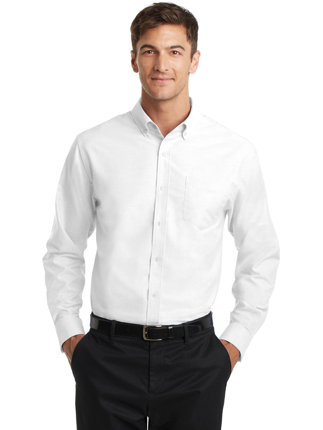 no-logo Port Authority Tall SuperPro Oxford Shirt-Regular-Port Authority-Thread Logic
