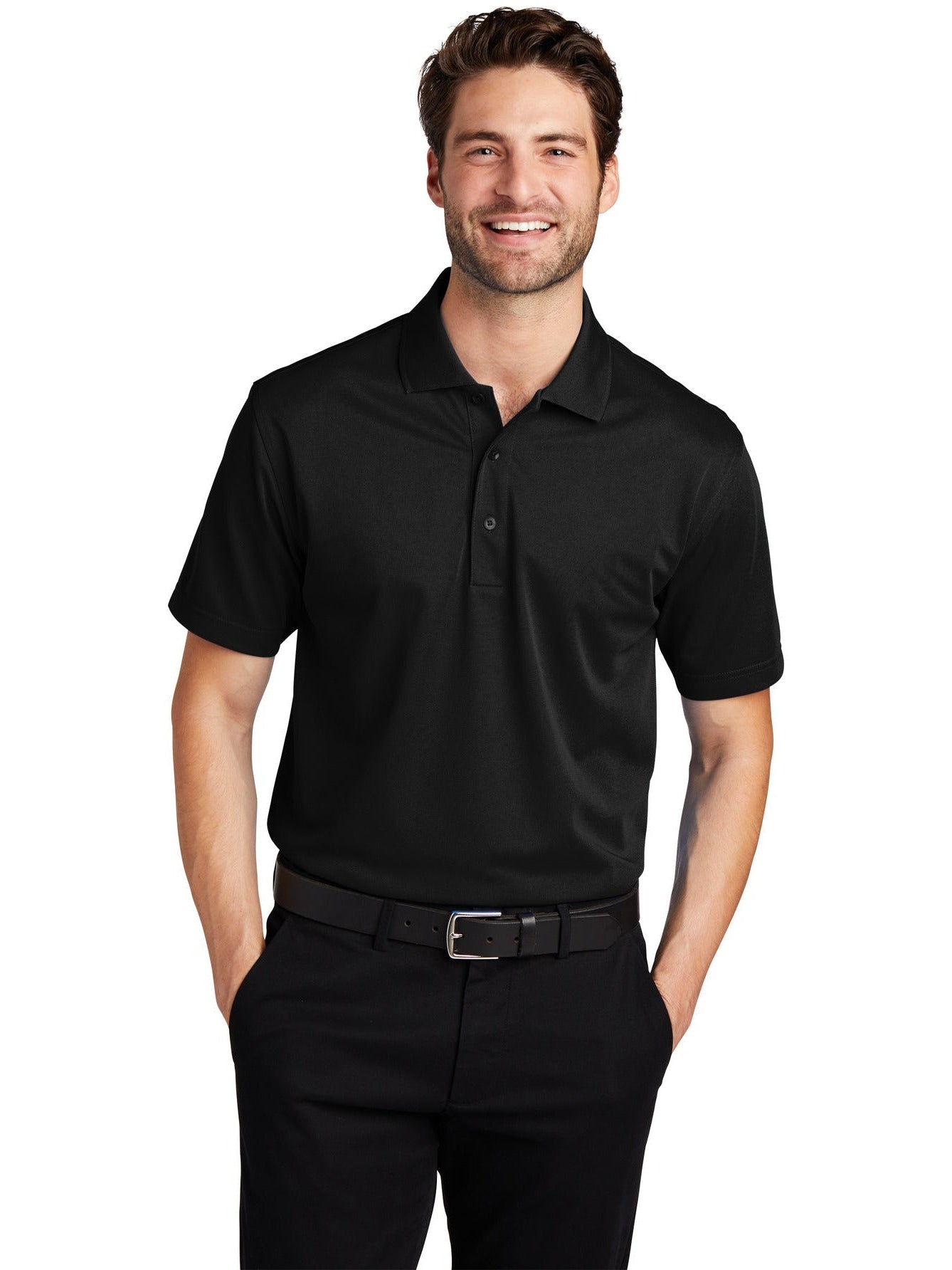 no-logo Port Authority Tall Tech Pique Polo-Regular-Port Authority-Thread Logic