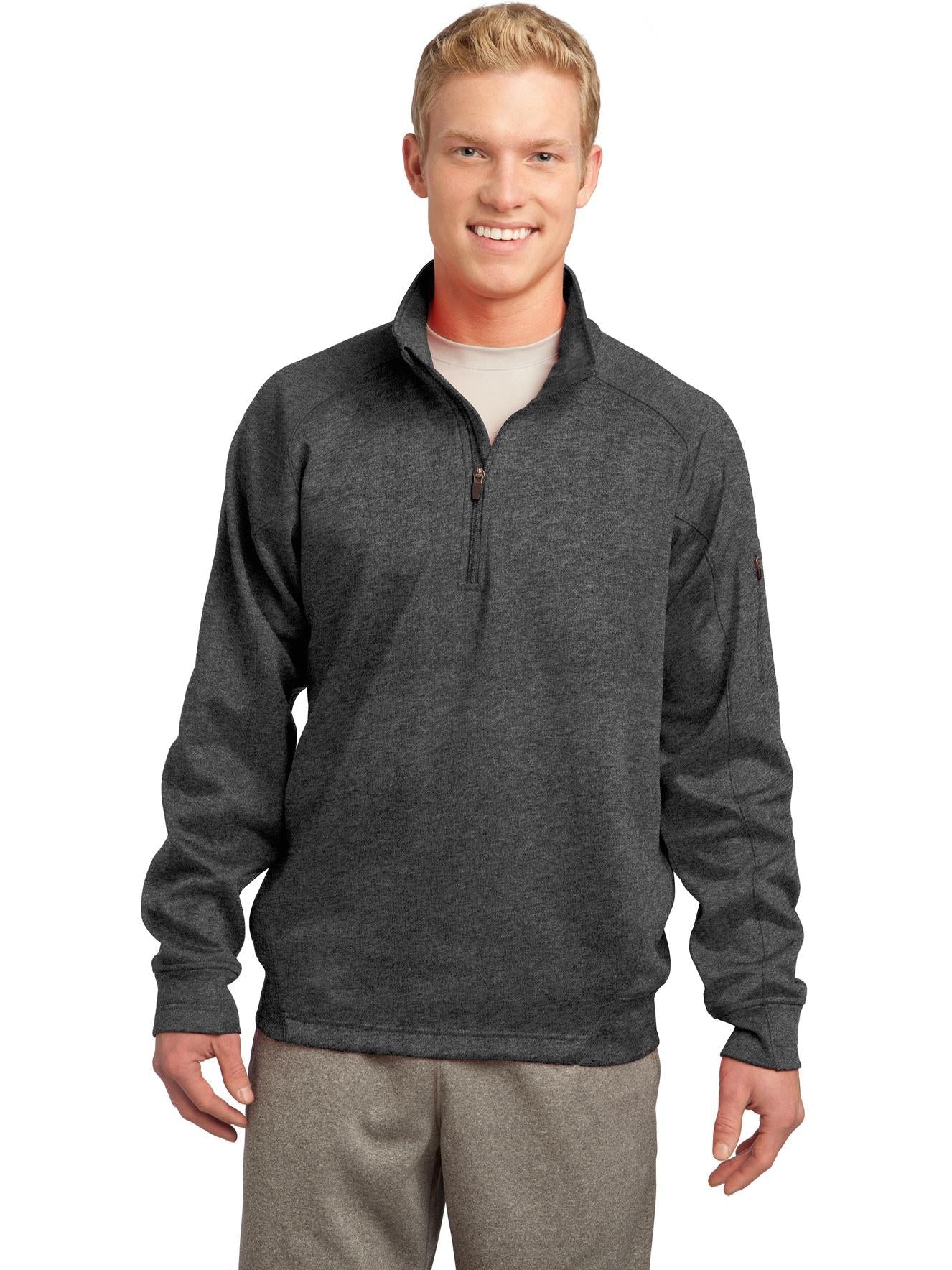 no-logo Port Authority Tech Fleece 1/4 Zip Pullover-Regular-Port Authority-Thread Logic