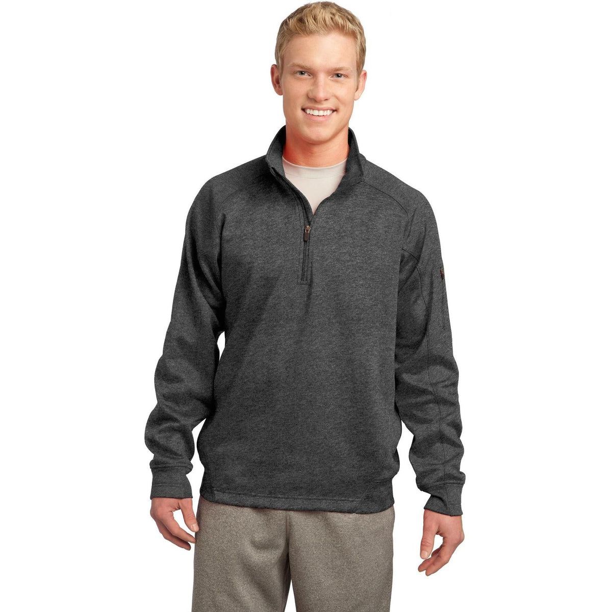 no-logo Sport-Tek Tech Fleece 1/4 Zip Pullover-Quarter Zips-Sport-Tek-Thread Logic