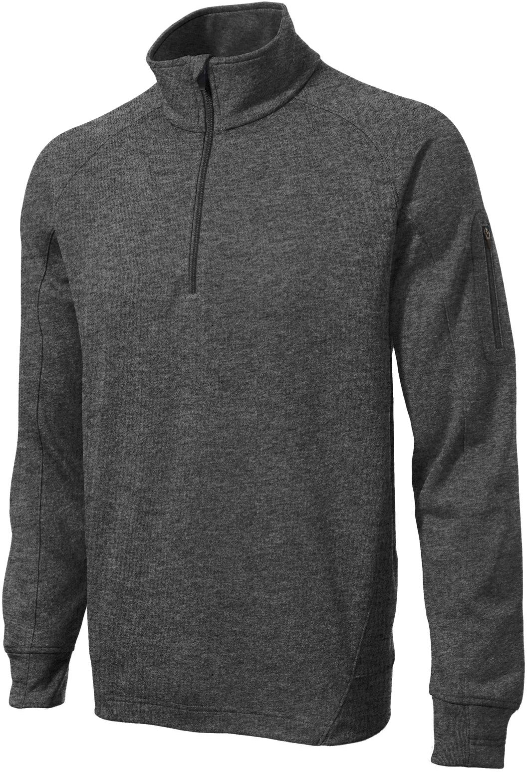 no-logo Port Authority Tech Fleece 1/4 Zip Pullover-Regular-Port Authority-Graphite Heather-S-Thread Logic