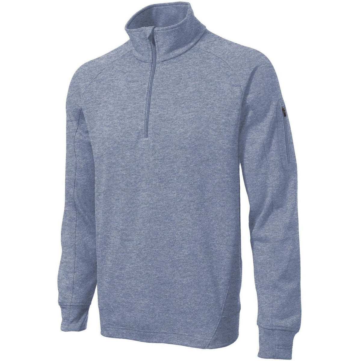 logo-left Sport-Tek Tech Fleece 1/4 Zip Pullover-Quarter Zips-Sport-Tek-Grey Heather-S-Thread Logic