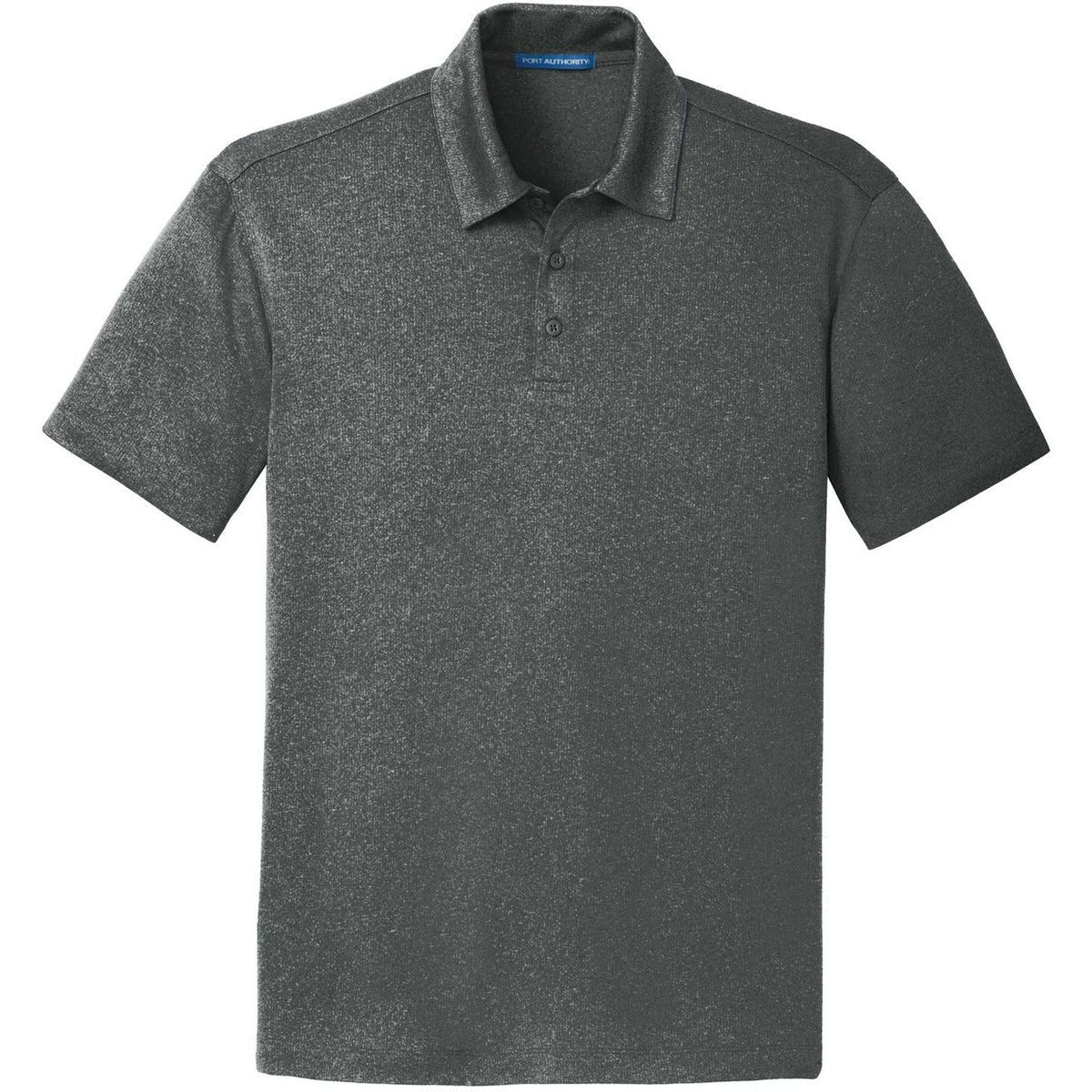 no-logo Port Authority Trace Heather Polo-Regular-Port Authority-Charcoal Heather-S-Thread Logic