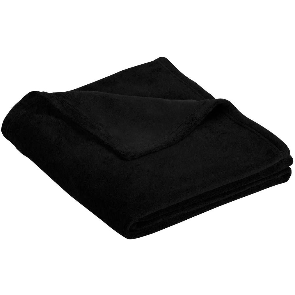 no-logo Port Authority Ultra Plush Blanket-Regular-Port Authority-Deep Black-1 Size-Thread Logic