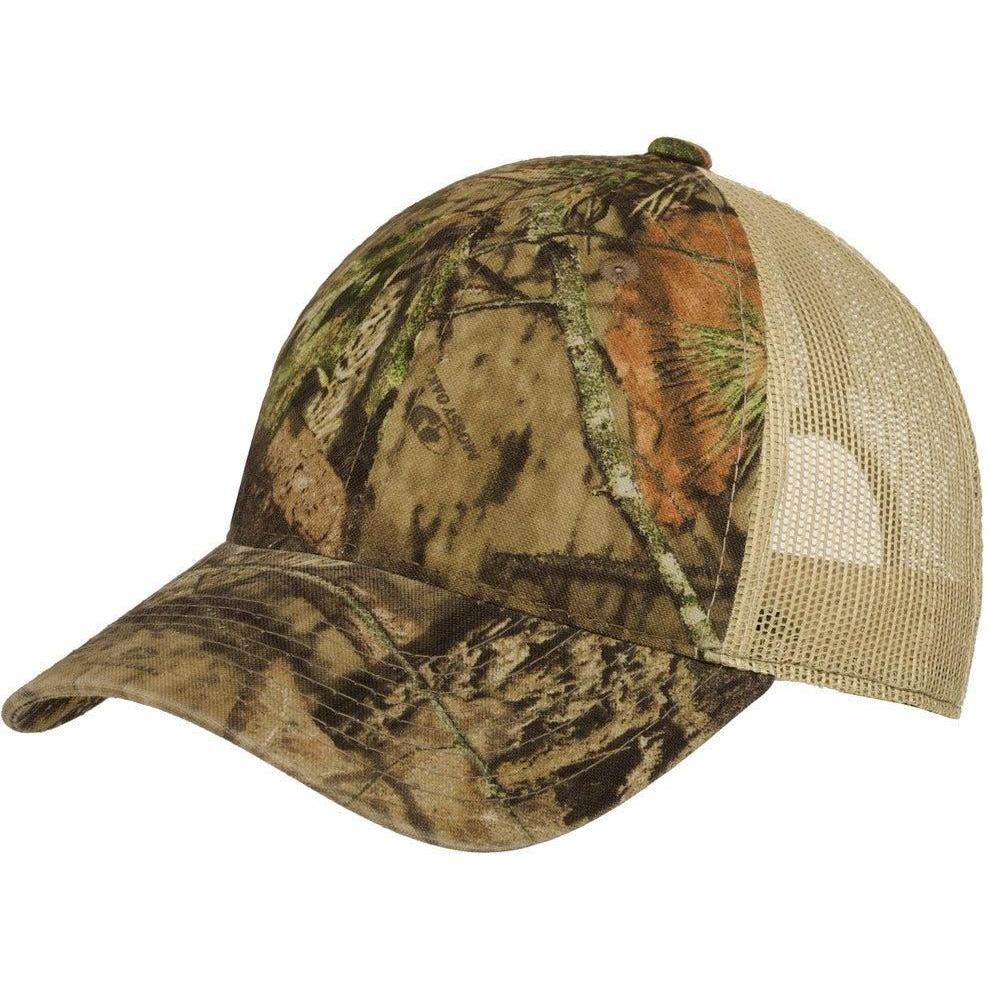 no-logo Port Authority Unstructured Camouflage Mesh Back Cap-Regular-Port Authority-Mossy Oak Break Up Country/Tan-1 Size-Thread Logic