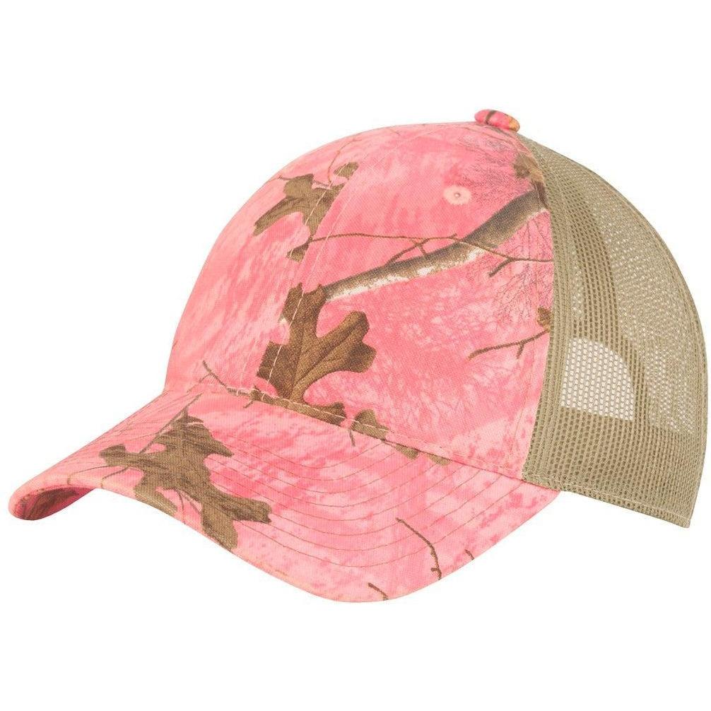 no-logo Port Authority Unstructured Camouflage Mesh Back Cap-Regular-Port Authority-Realtree Xtra Pink/Tan-1 Size-Thread Logic