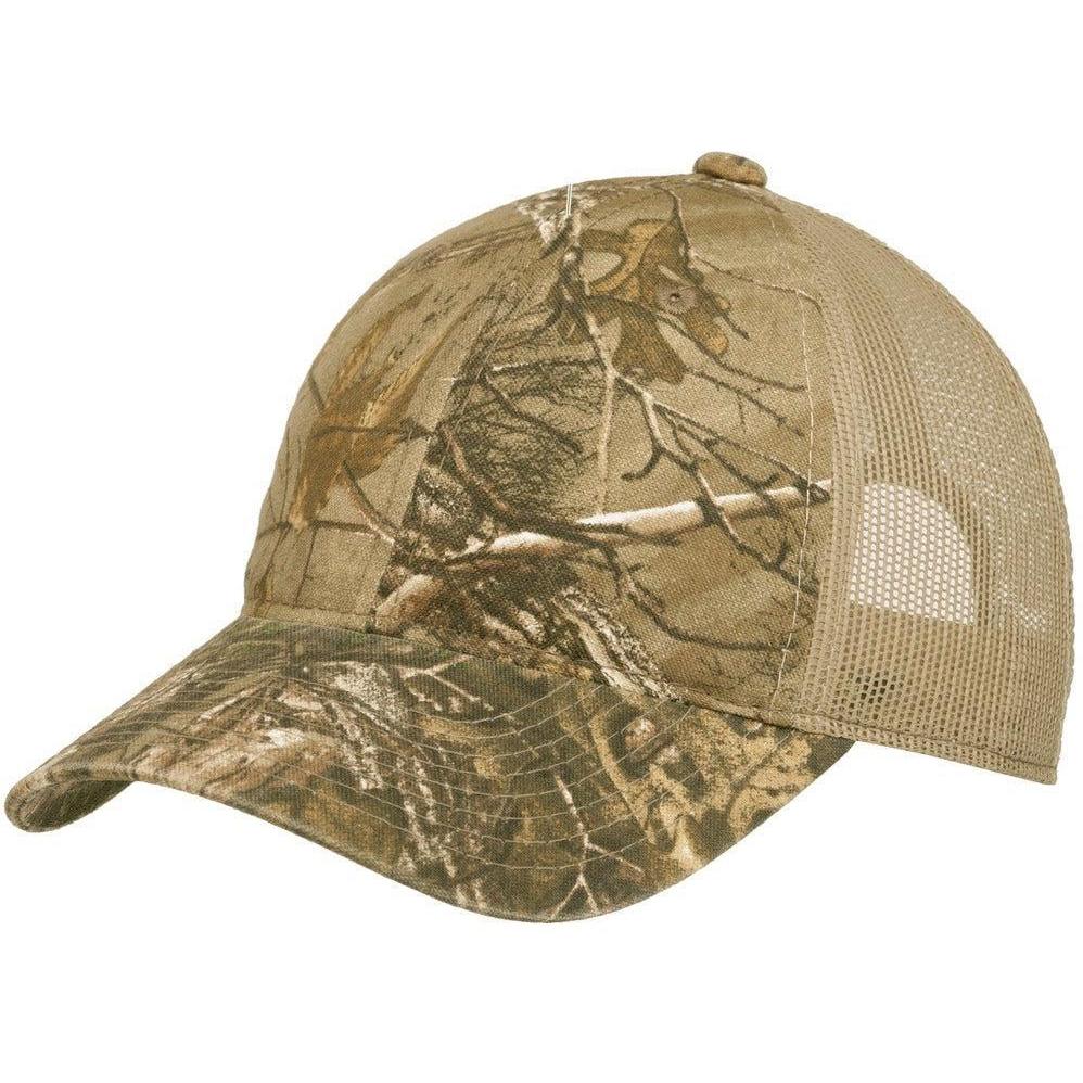 no-logo Port Authority Unstructured Camouflage Mesh Back Cap-Regular-Port Authority-Realtree Xtra/Tan-1 Size-Thread Logic