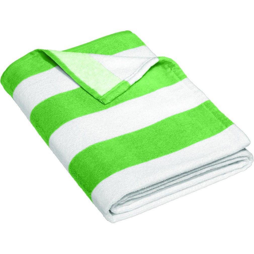 no-logo Port Authority Value Cabana Stripe Beach Towel-Regular-Port Authority-Bright Lime-1 Size-Thread Logic