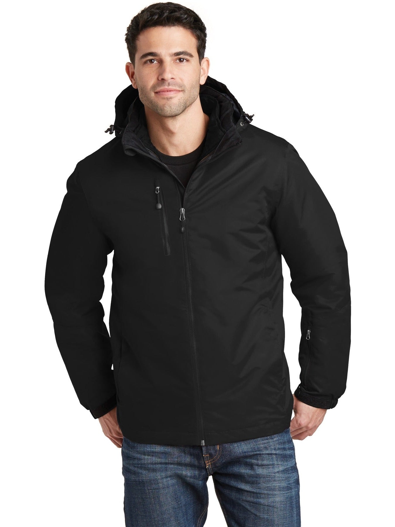 no-logo Port Authority Vortex Waterproof 3-in-1 Jacket-Regular-Port Authority-Thread Logic