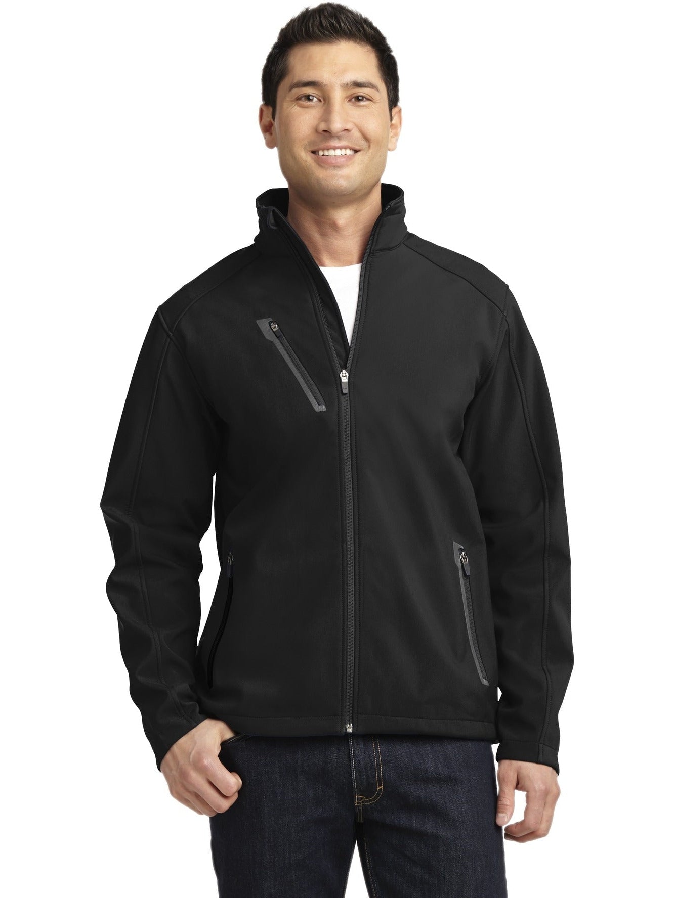 no-logo Port Authority Welded Soft Shell Jacket-Regular-Port Authority-Thread Logic