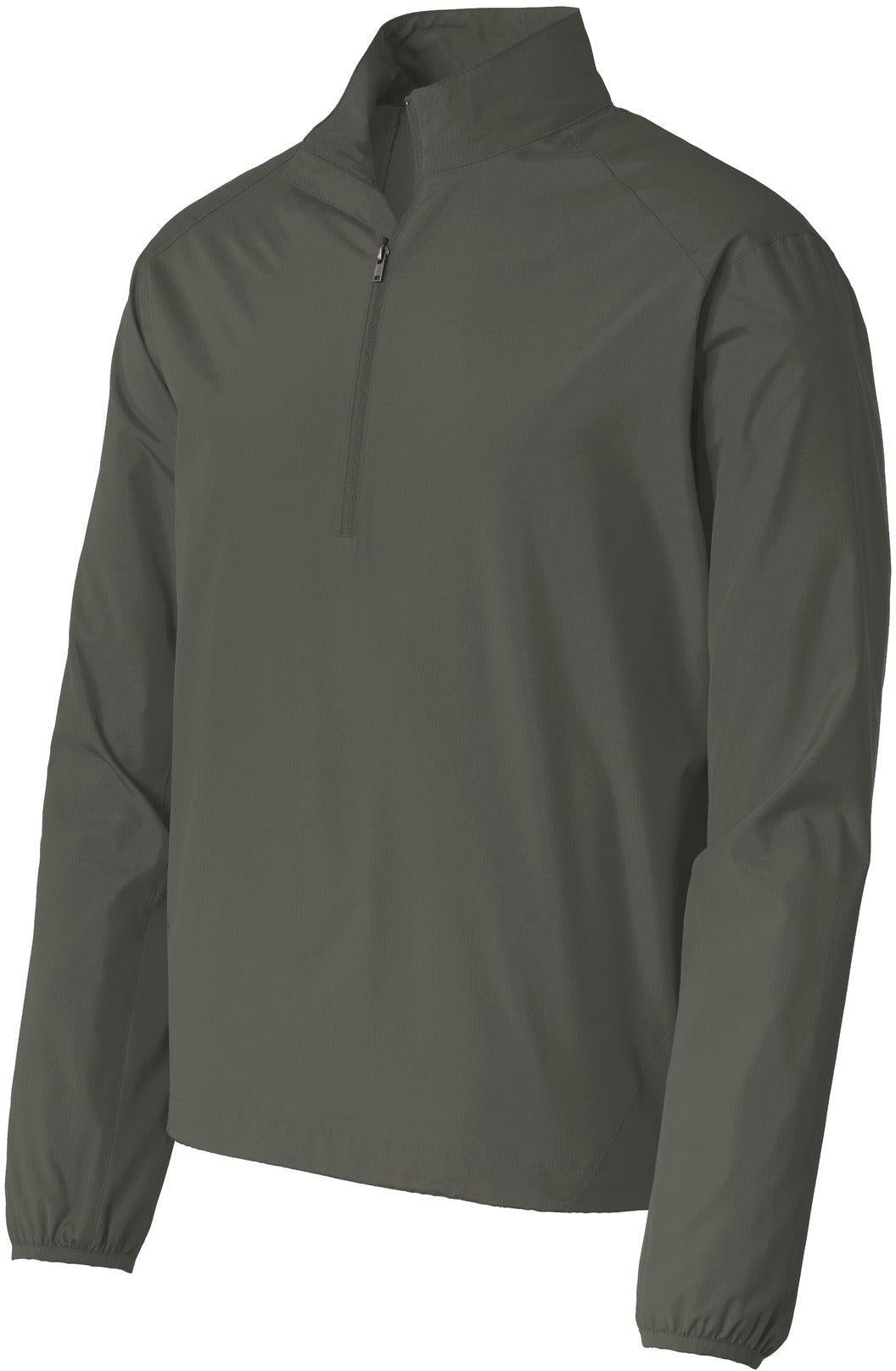 no-logo Port Authority Zephyr 1/2-Zip Pullover-Regular-Port Authority-Grey Steel-S-Thread Logic