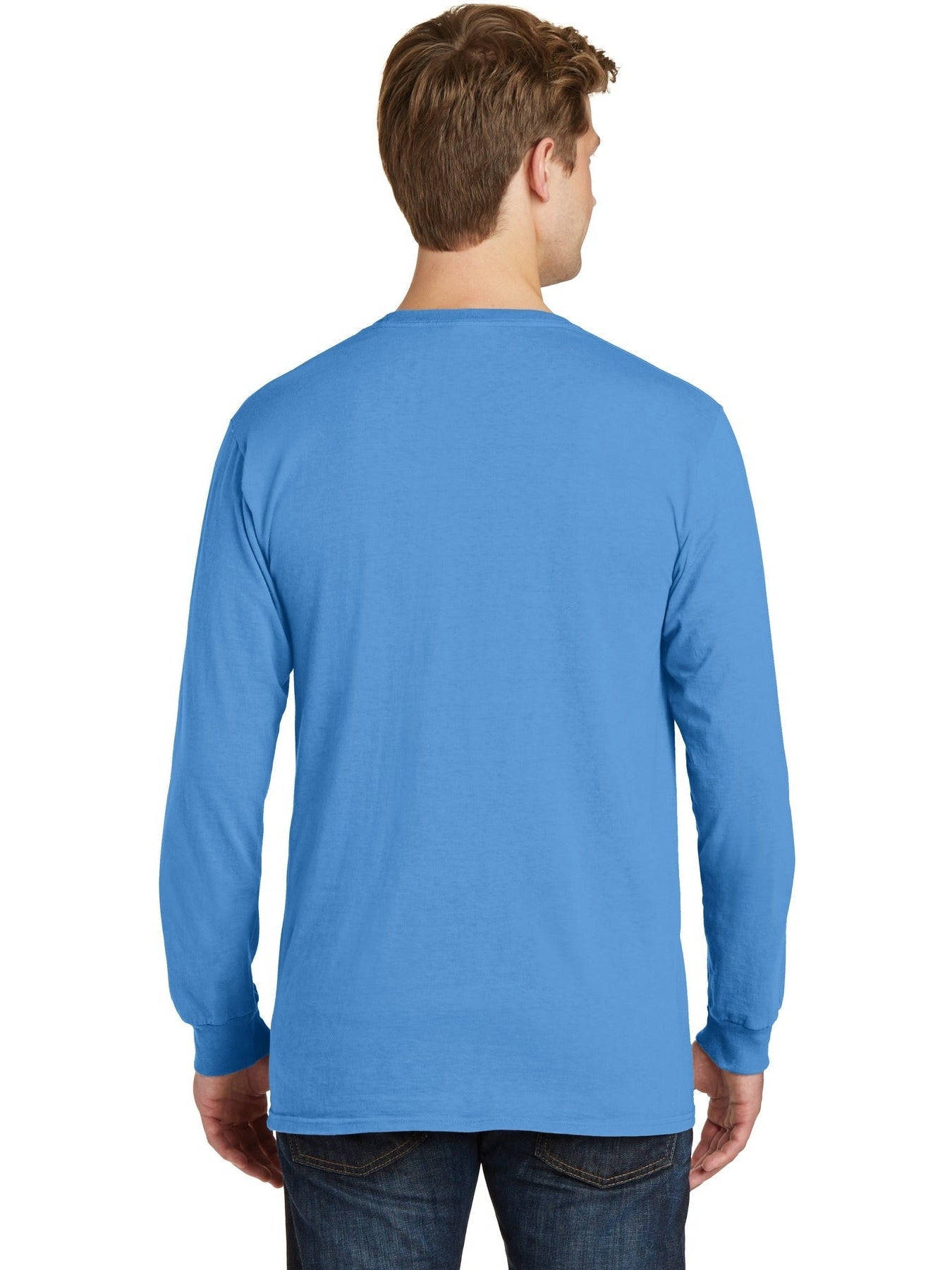 no-logo Port & Company Beach Wash Garment-Dyed Long Sleeve Pocket Tee-Regular-Port & Company-Thread Logic