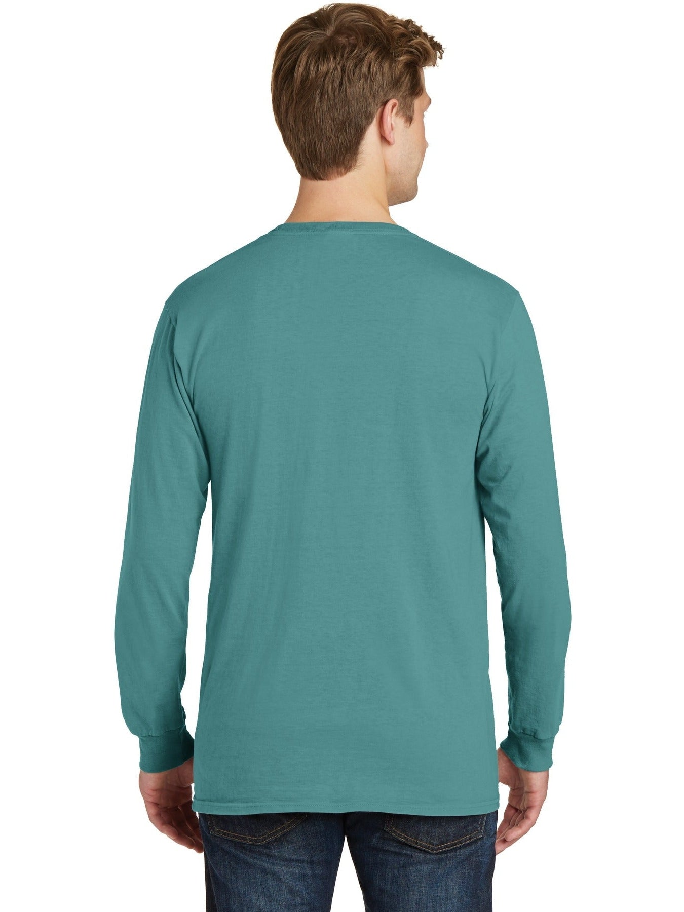 no-logo Port & Company Beach Wash Garment-Dyed Long Sleeve Pocket Tee-Regular-Port & Company-Thread Logic