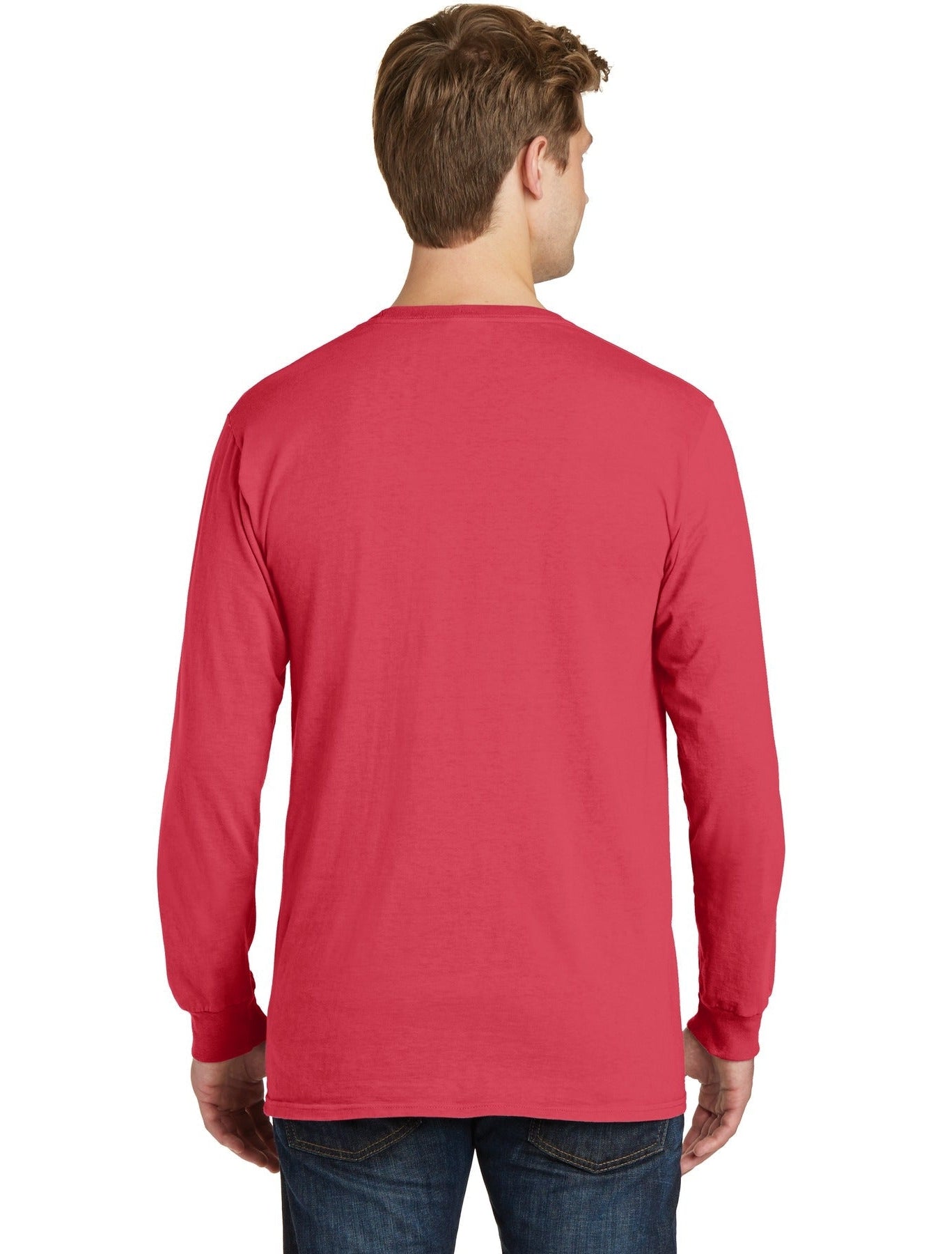 no-logo Port & Company Beach Wash Garment-Dyed Long Sleeve Pocket Tee-Regular-Port & Company-Thread Logic