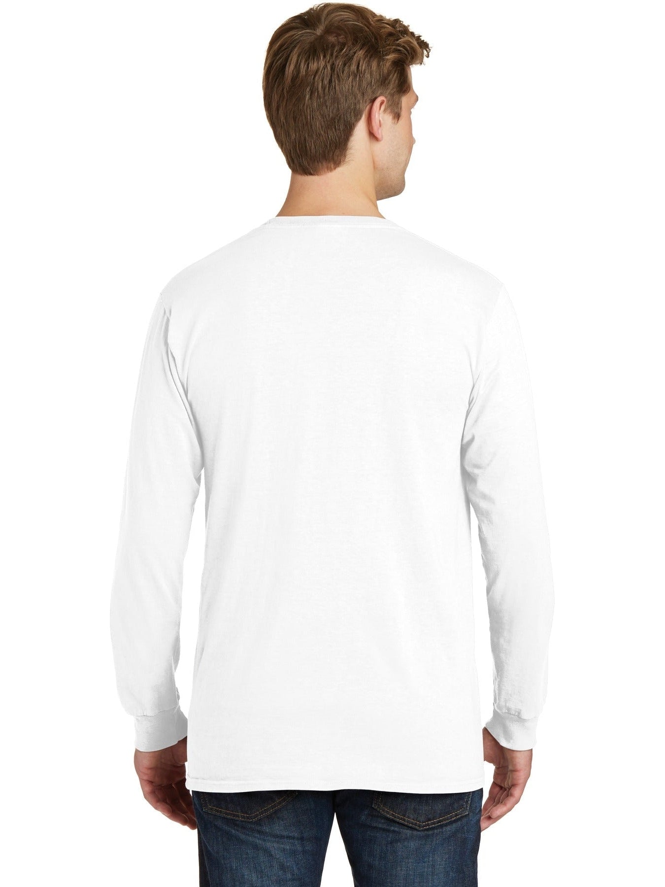 no-logo Port & Company Beach Wash Garment-Dyed Long Sleeve Pocket Tee-Regular-Port & Company-Thread Logic