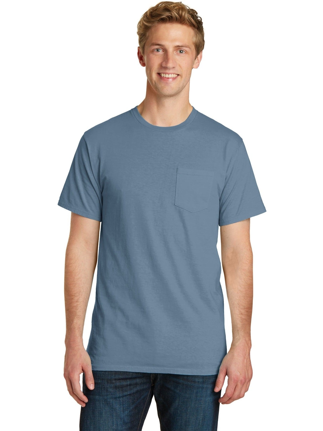 no-logo Port & Company Beach Wash Garment-Dyed Pocket Tee-Regular-Port & Company-Thread Logic