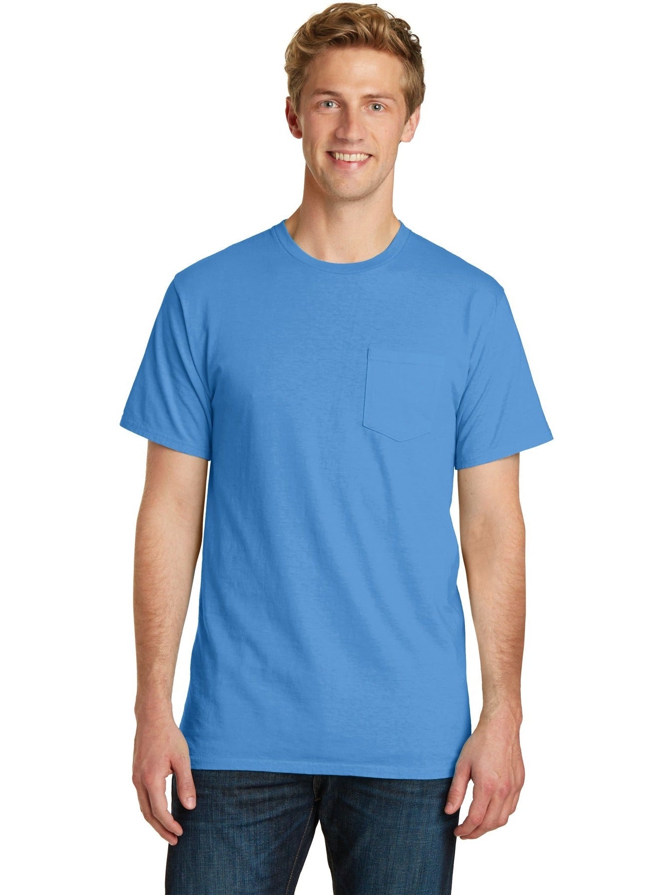 no-logo Port & Company Beach Wash Garment-Dyed Pocket Tee-Regular-Port & Company-Thread Logic