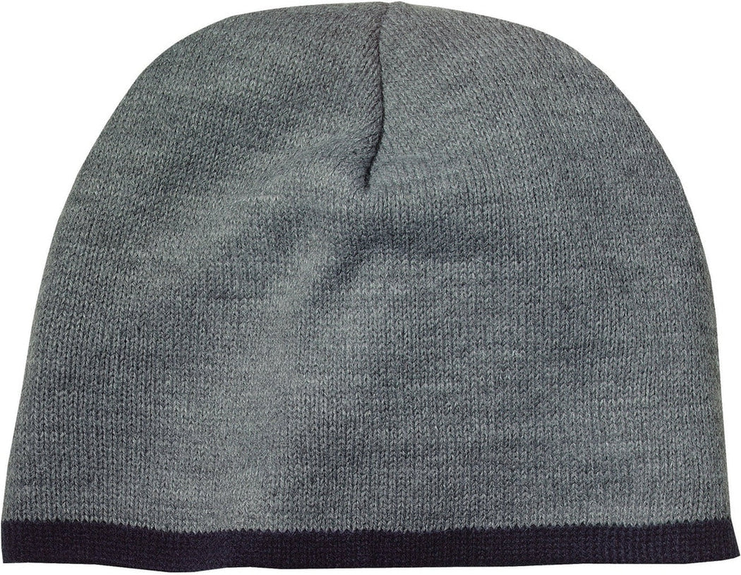 Port & Company Beanie Cap-Regular-Port & Company-Athletic Oxford/Black-OSFA-Thread Logic