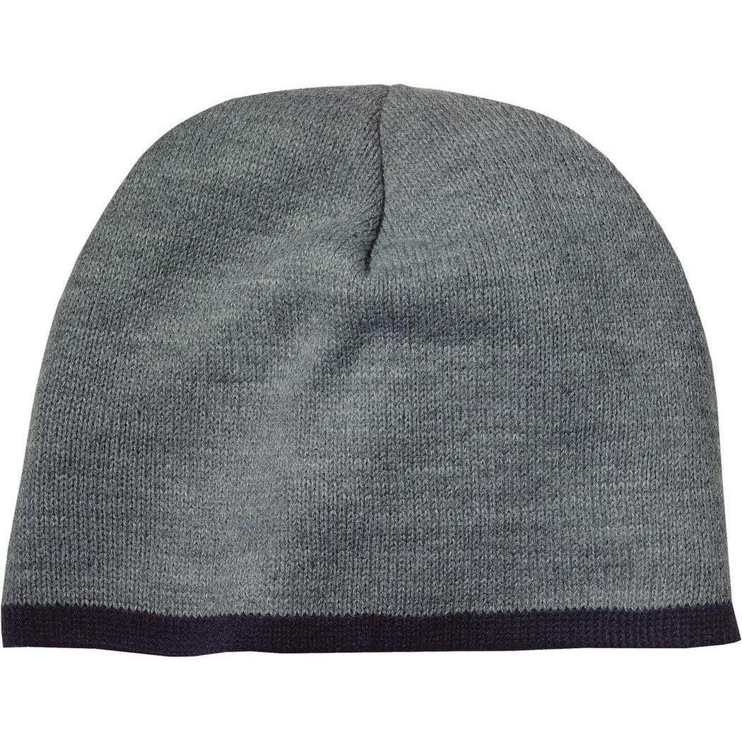 no-logo Port & Company Beanie Cap-Headwear-Port & Company-Athletic Oxford/Black-OSFA-Thread Logic