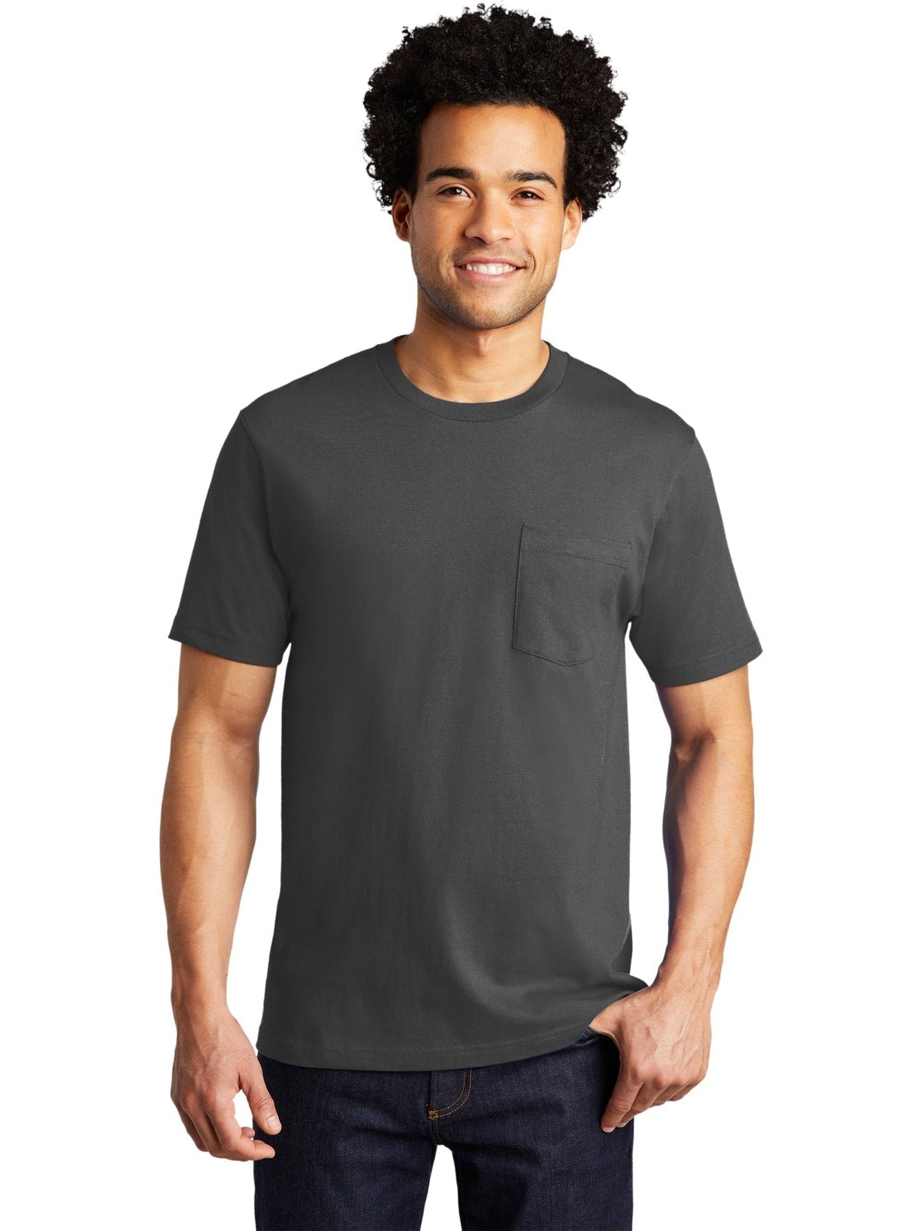 no-logo Port & Company Bouncer Pocket Tee-Regular-Port & Company-Thread Logic
