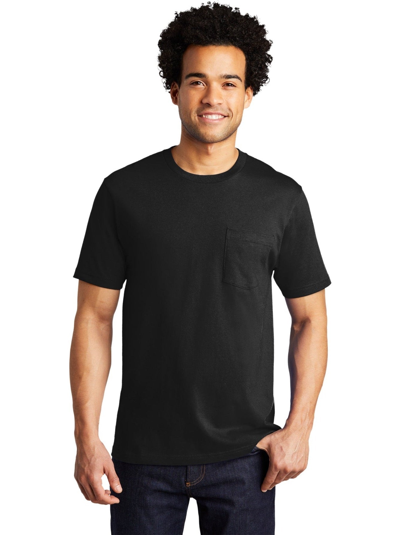 no-logo Port & Company Bouncer Pocket Tee-Regular-Port & Company-Thread Logic
