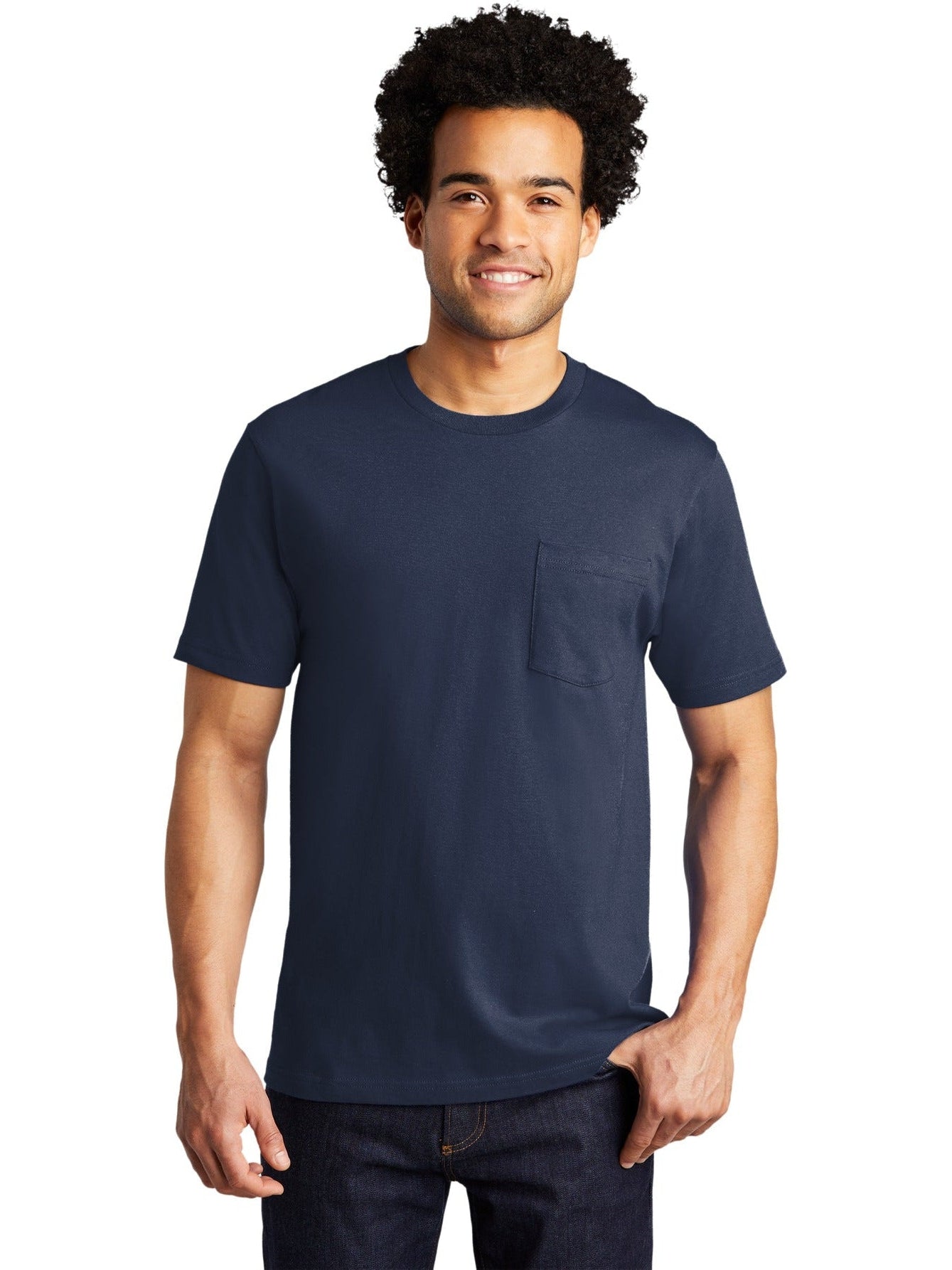 no-logo Port & Company Bouncer Pocket Tee-Regular-Port & Company-Thread Logic