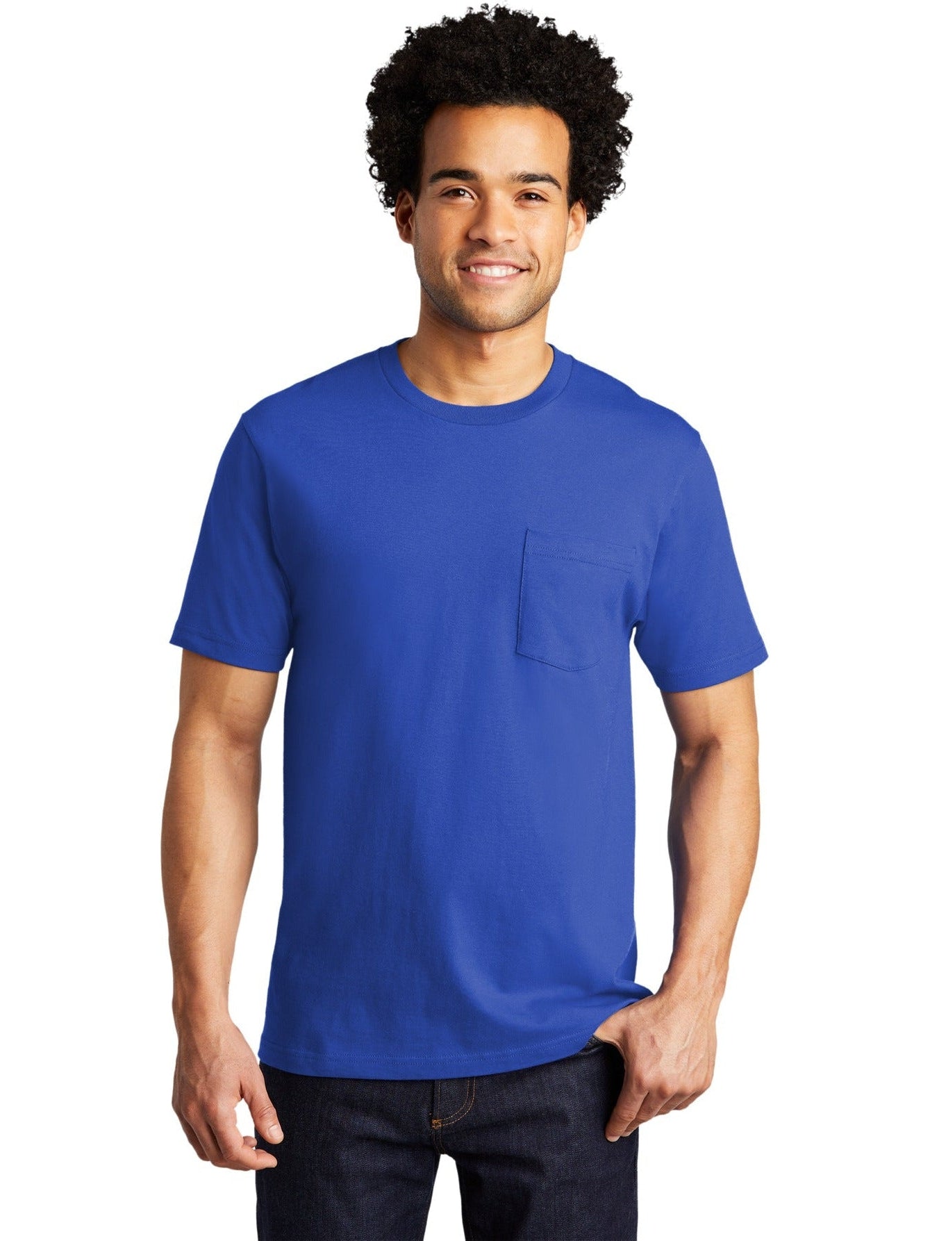 no-logo Port & Company Bouncer Pocket Tee-Regular-Port & Company-Thread Logic
