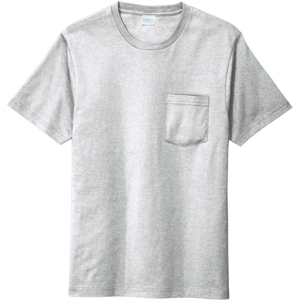 no-logo Port & Company Bouncer Pocket Tee